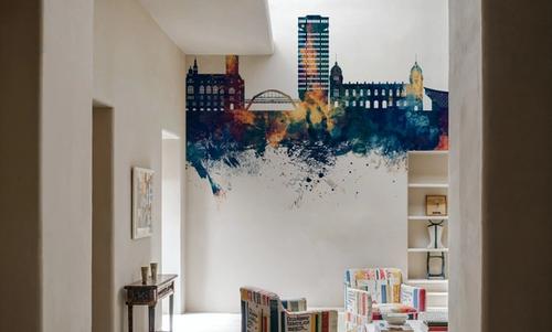 Wuppertal Germany Skyline Blue & Bronze