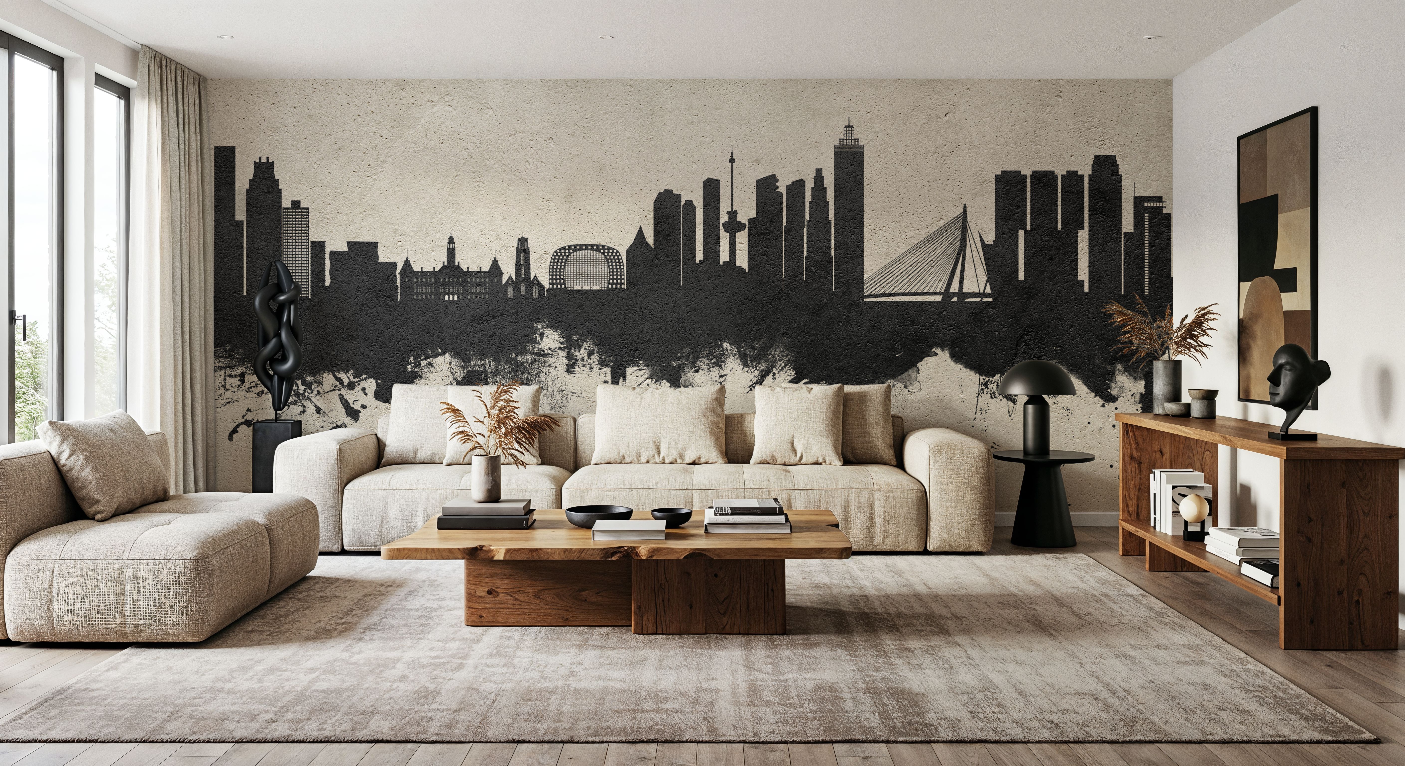 Rotterdam The Netherands Skyline Concrete, Wallpaper