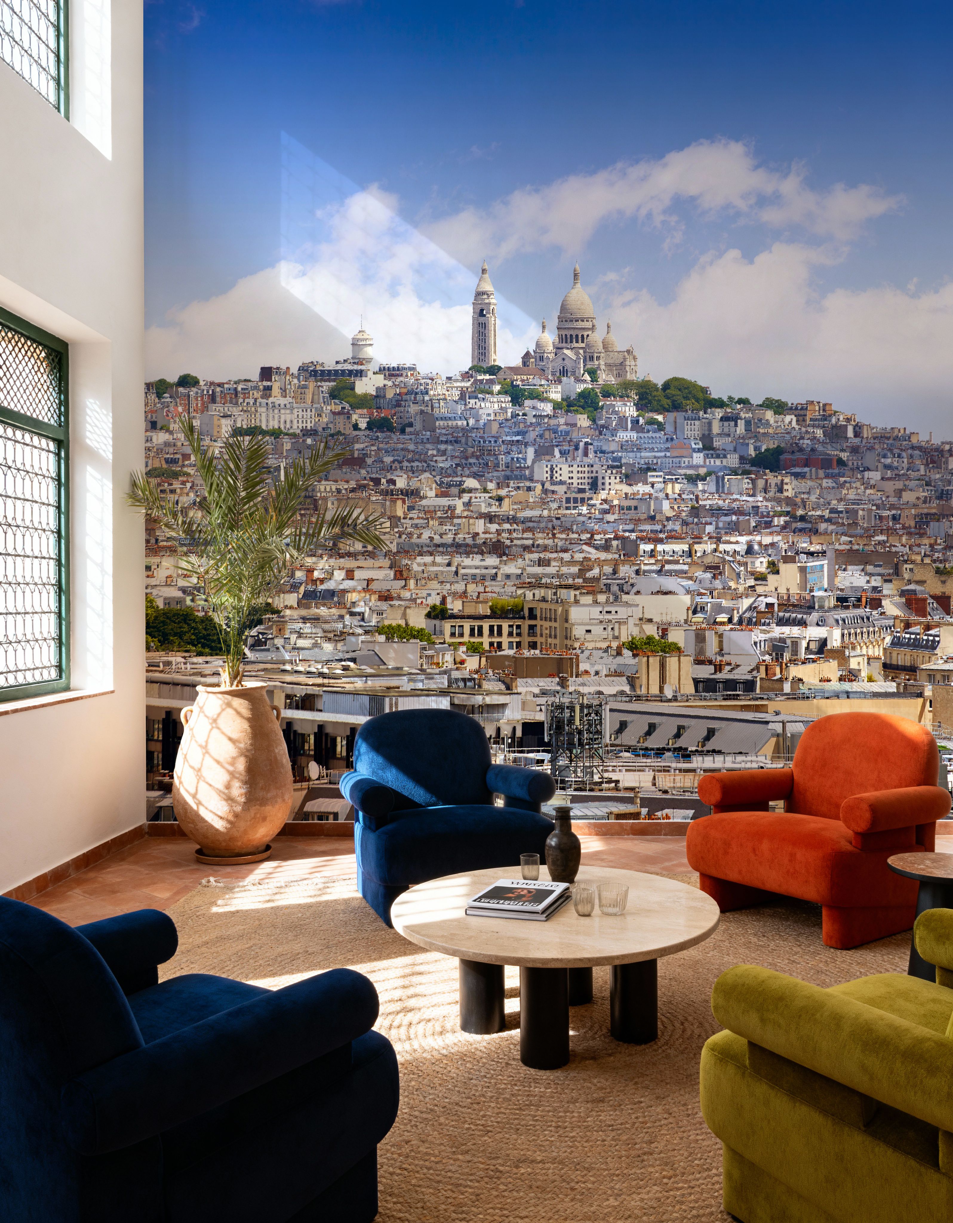 Paris Skyline and Sacre Coeur Basilique