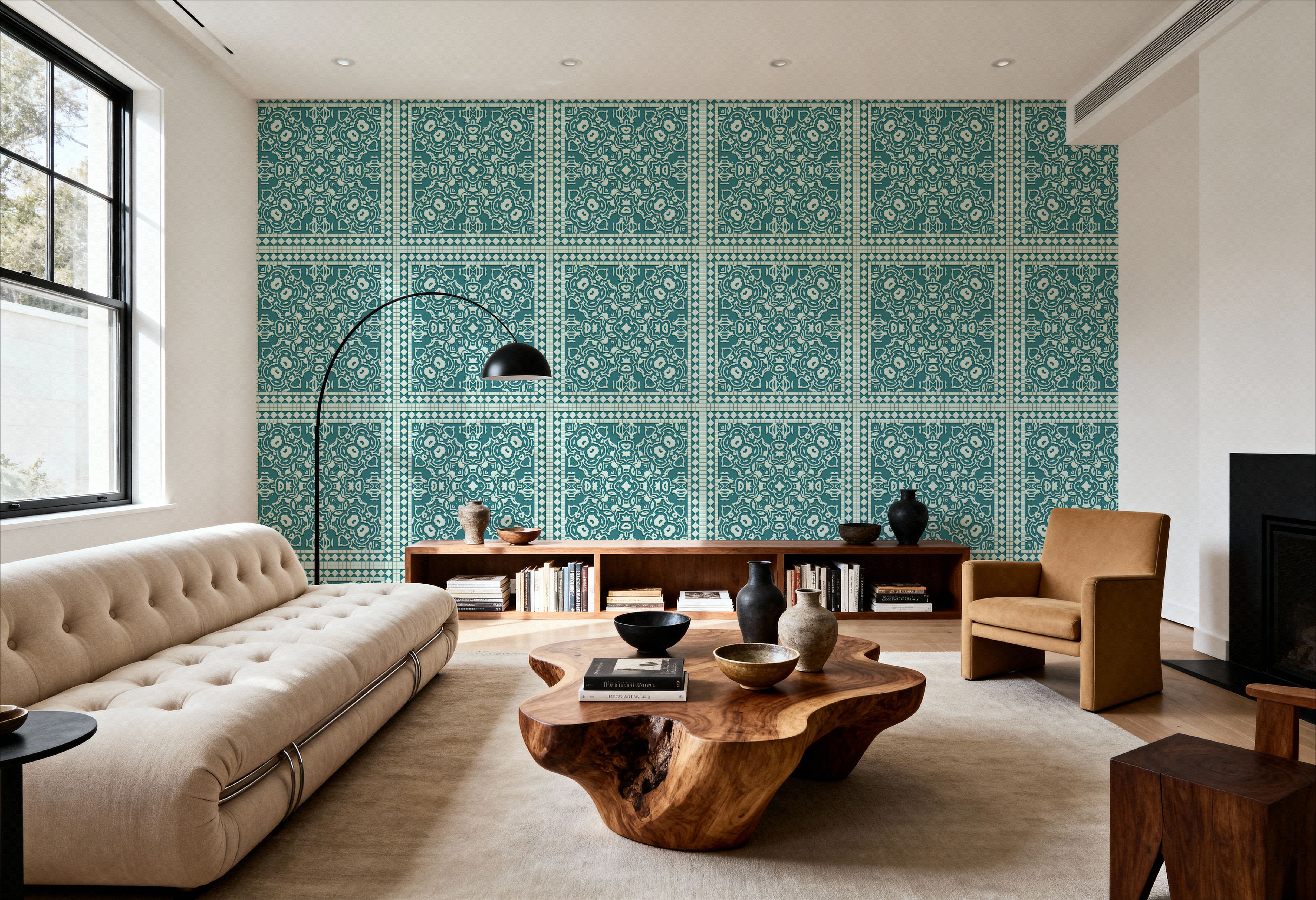 Mission Cement Tiles, Teal