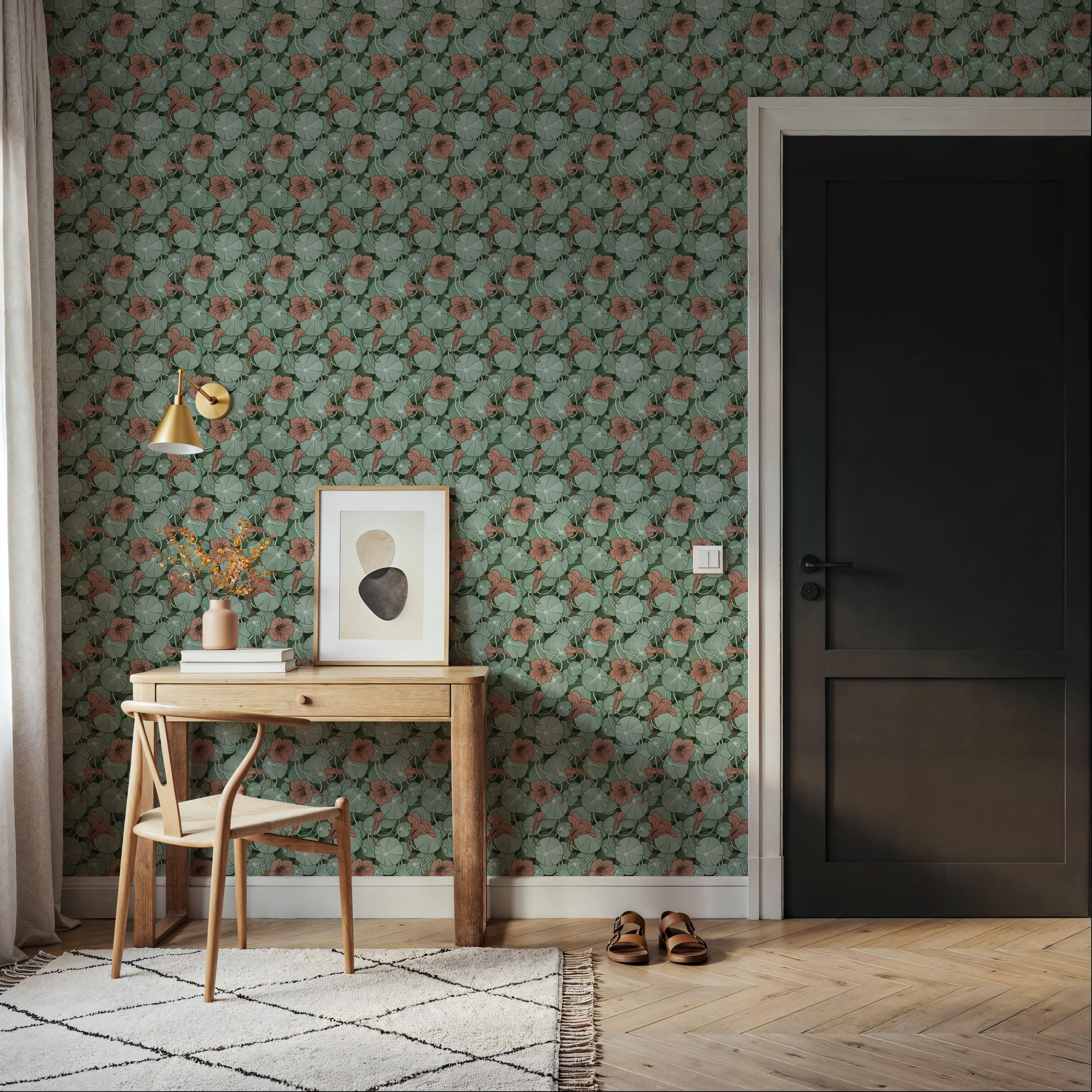 Nasturtium Verdure, Peachy Rose