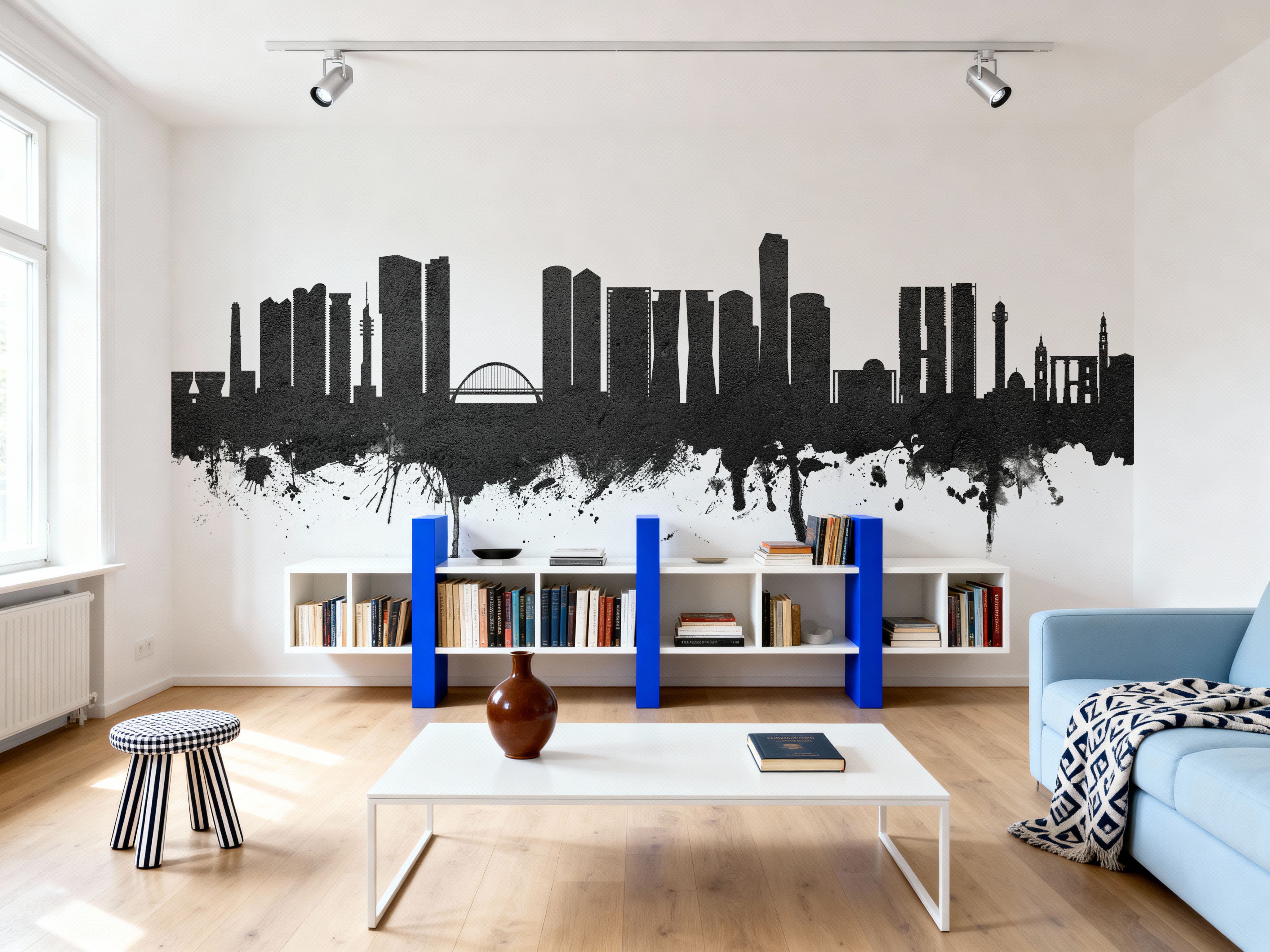 Tel Aviv Skyline Black & White