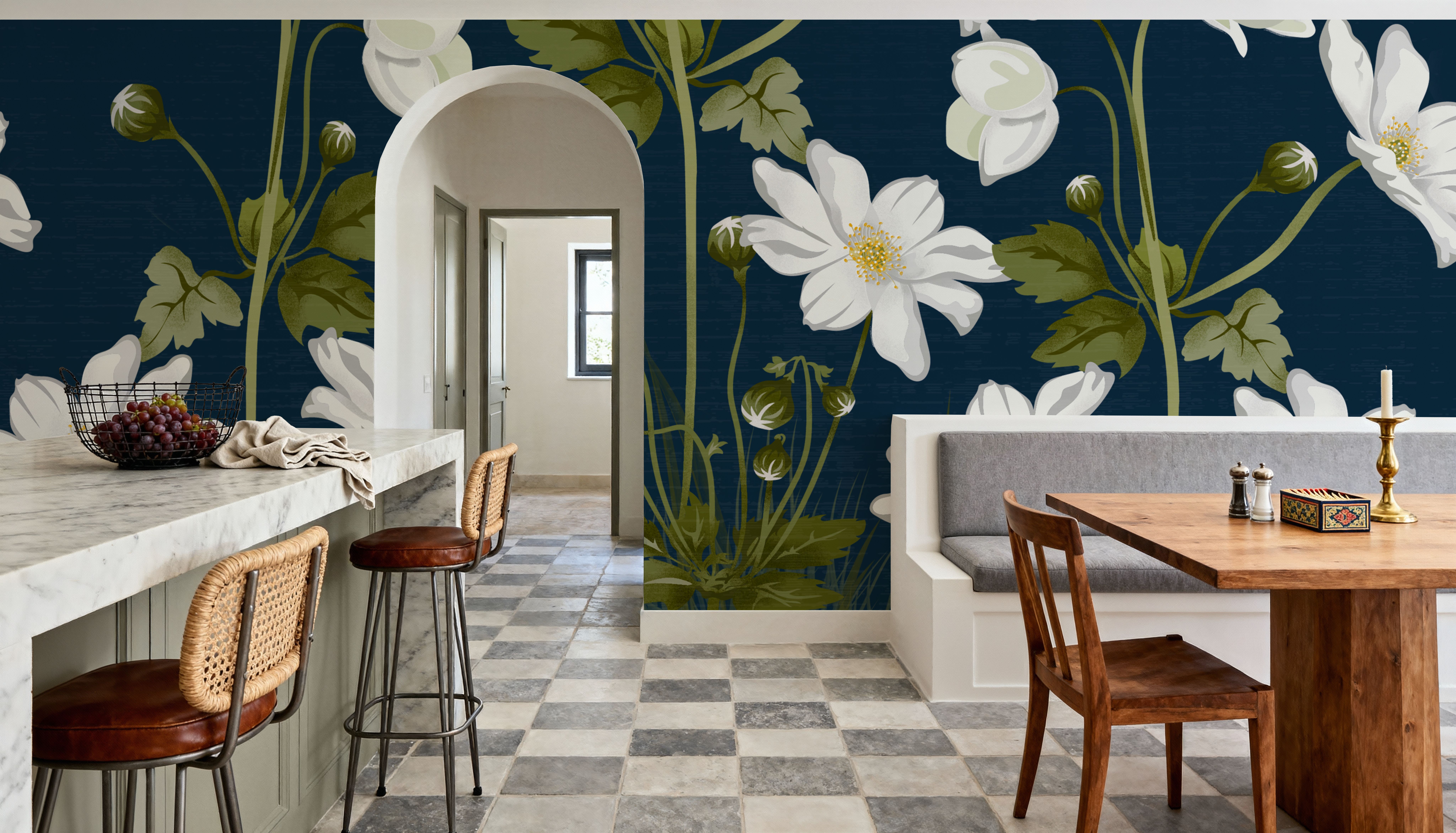 White Anemones, Denim