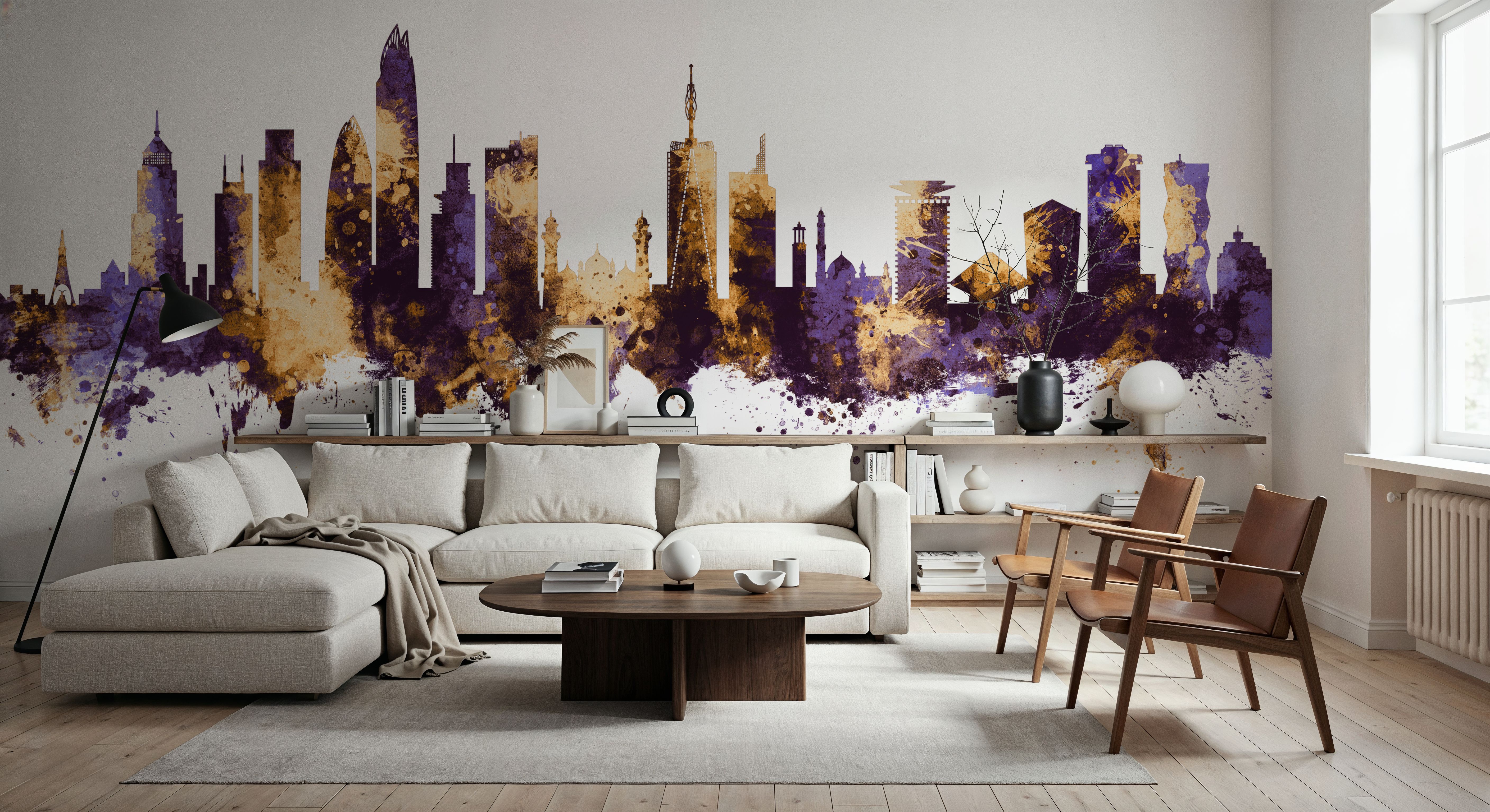 Nairobi Kenya Skyline Purple & Gold