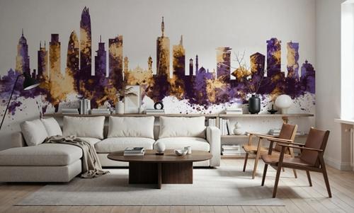 Nairobi Kenya Skyline Purple & Gold