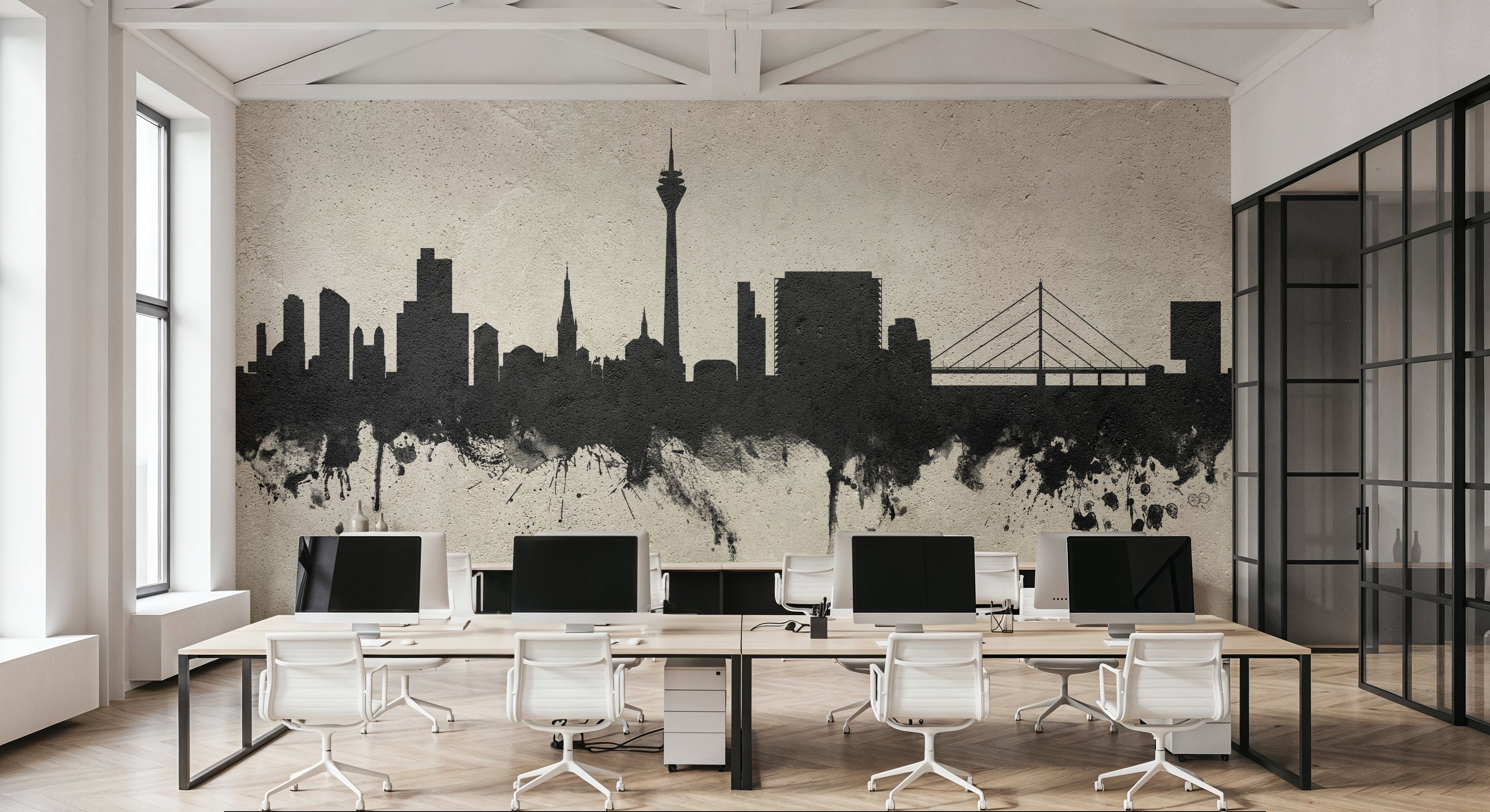 Düsseldorf Germany Skyline Concrete