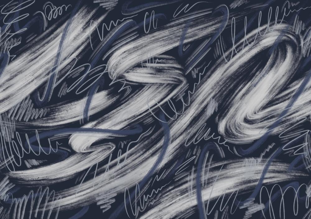 Scribble Flow, Blueberry