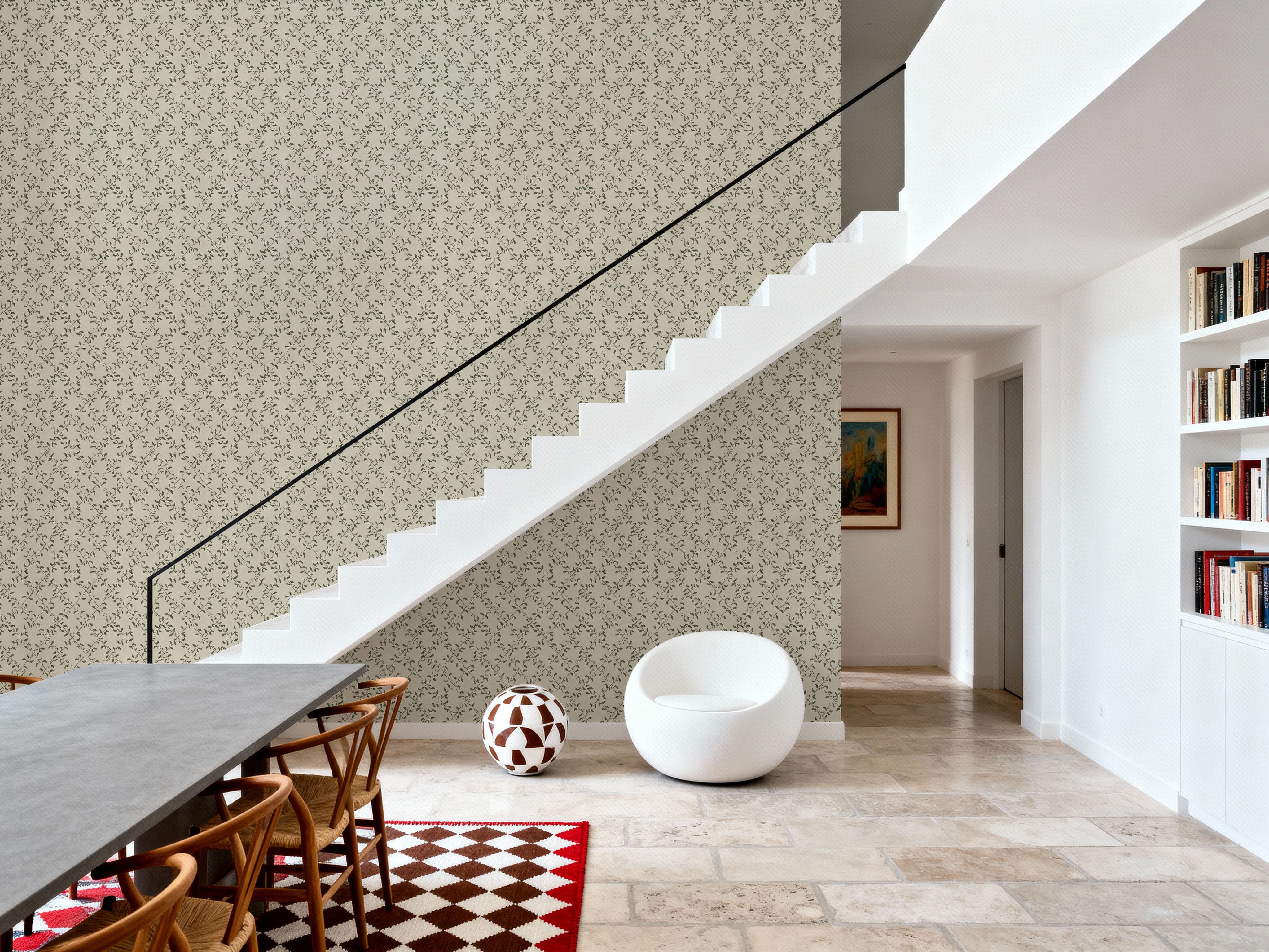 Emerald Trellis Petite, Light Beige