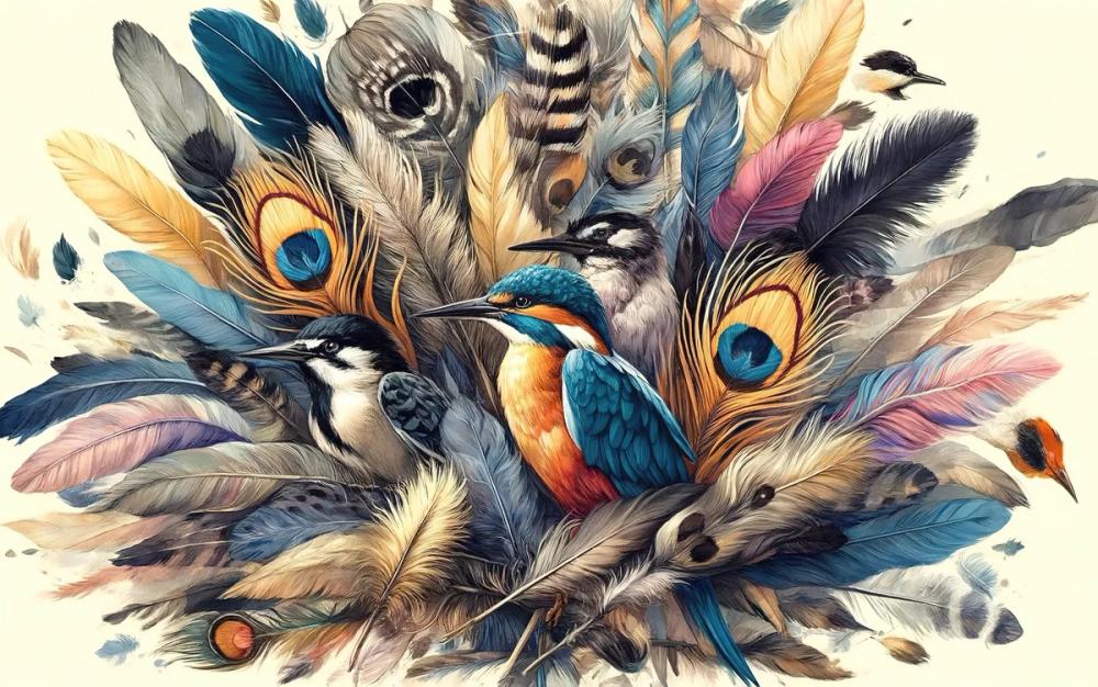 Tropical Whispers Among Ethereal Feathers