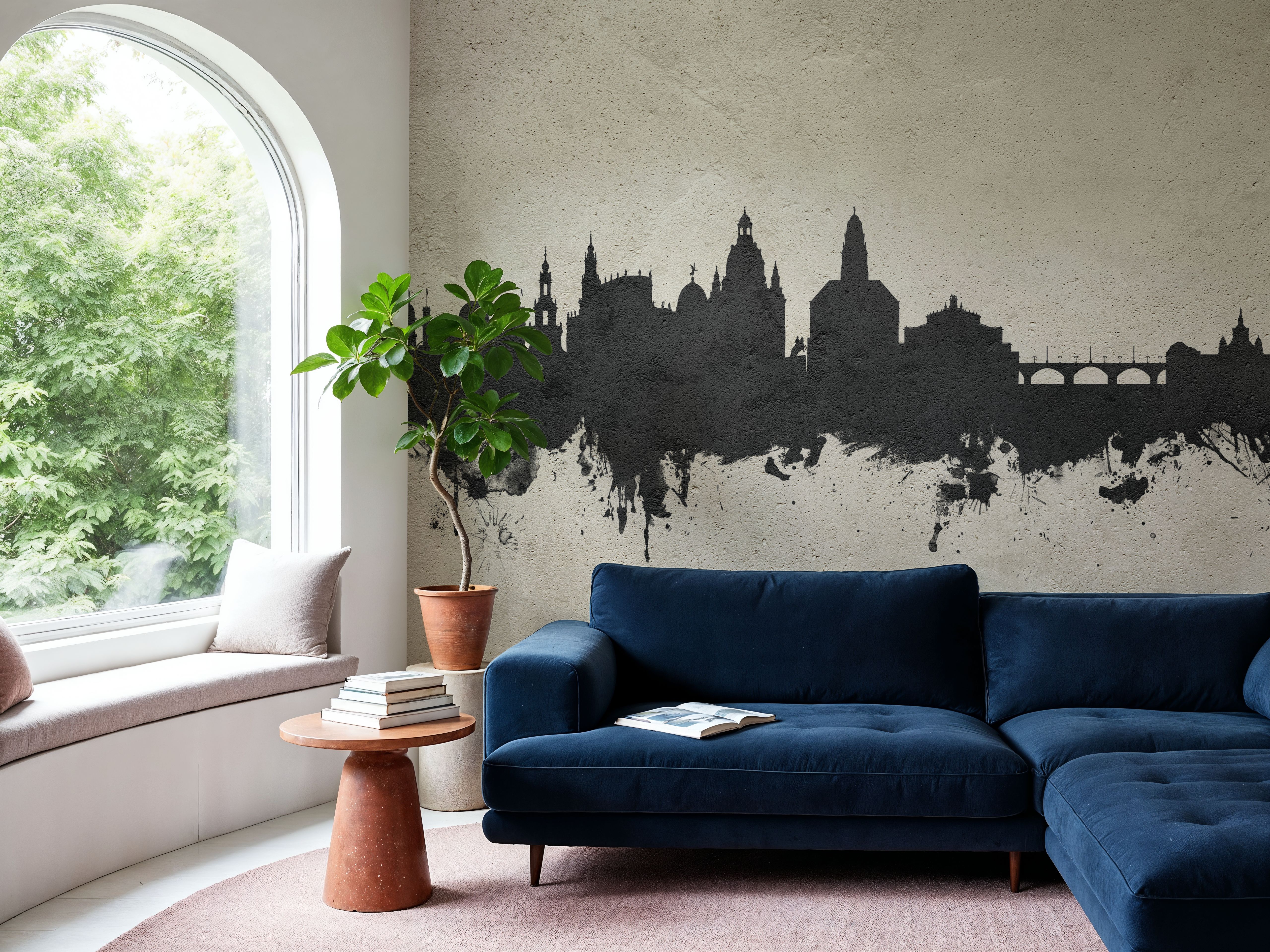 Dresden Germany Skyline Concrete