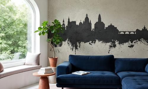 Dresden Germany Skyline Concrete
