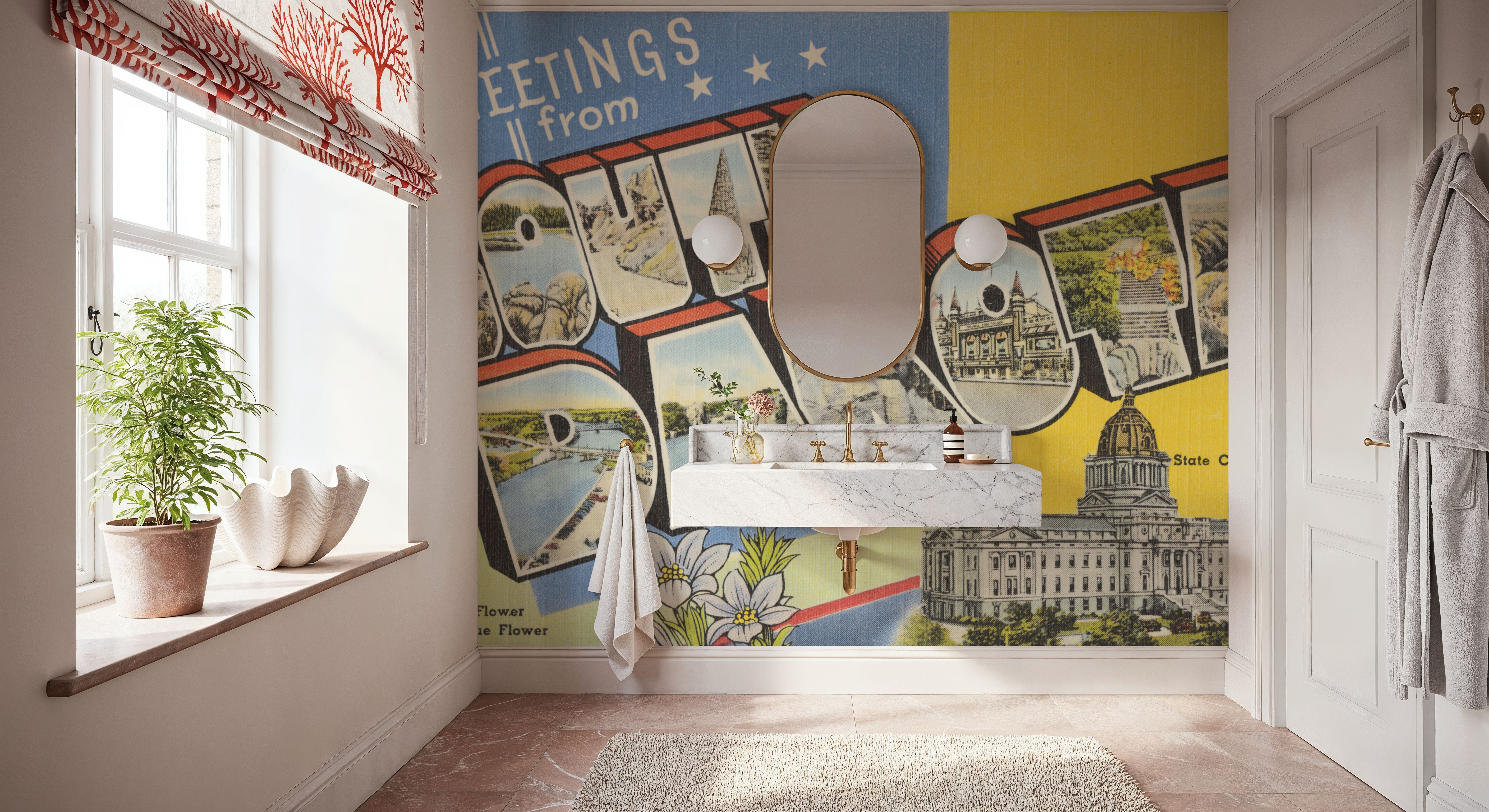 Greetings from South Dakota - Screenprint Postcard