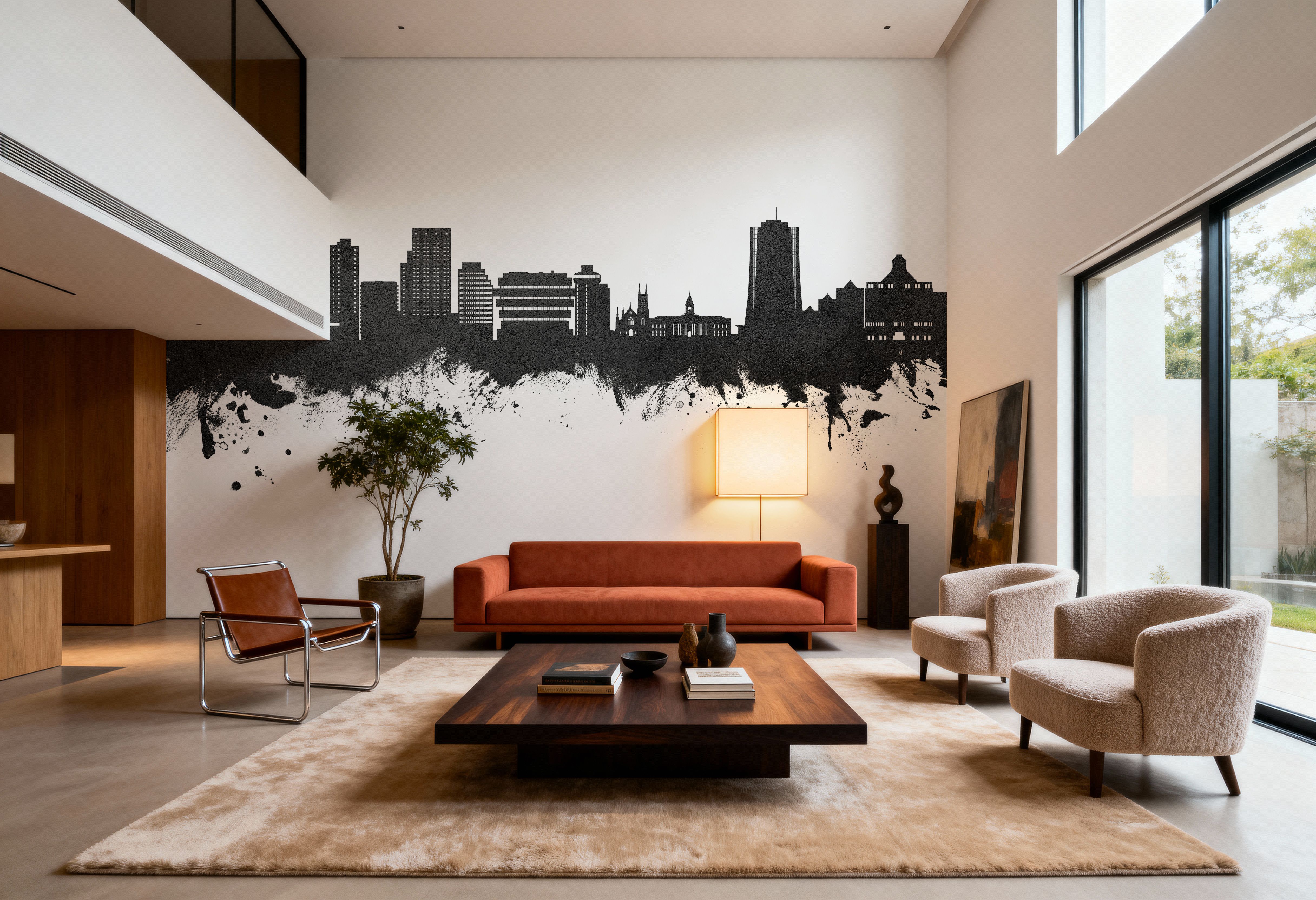 Stamford Connecticut Skyline Black & White