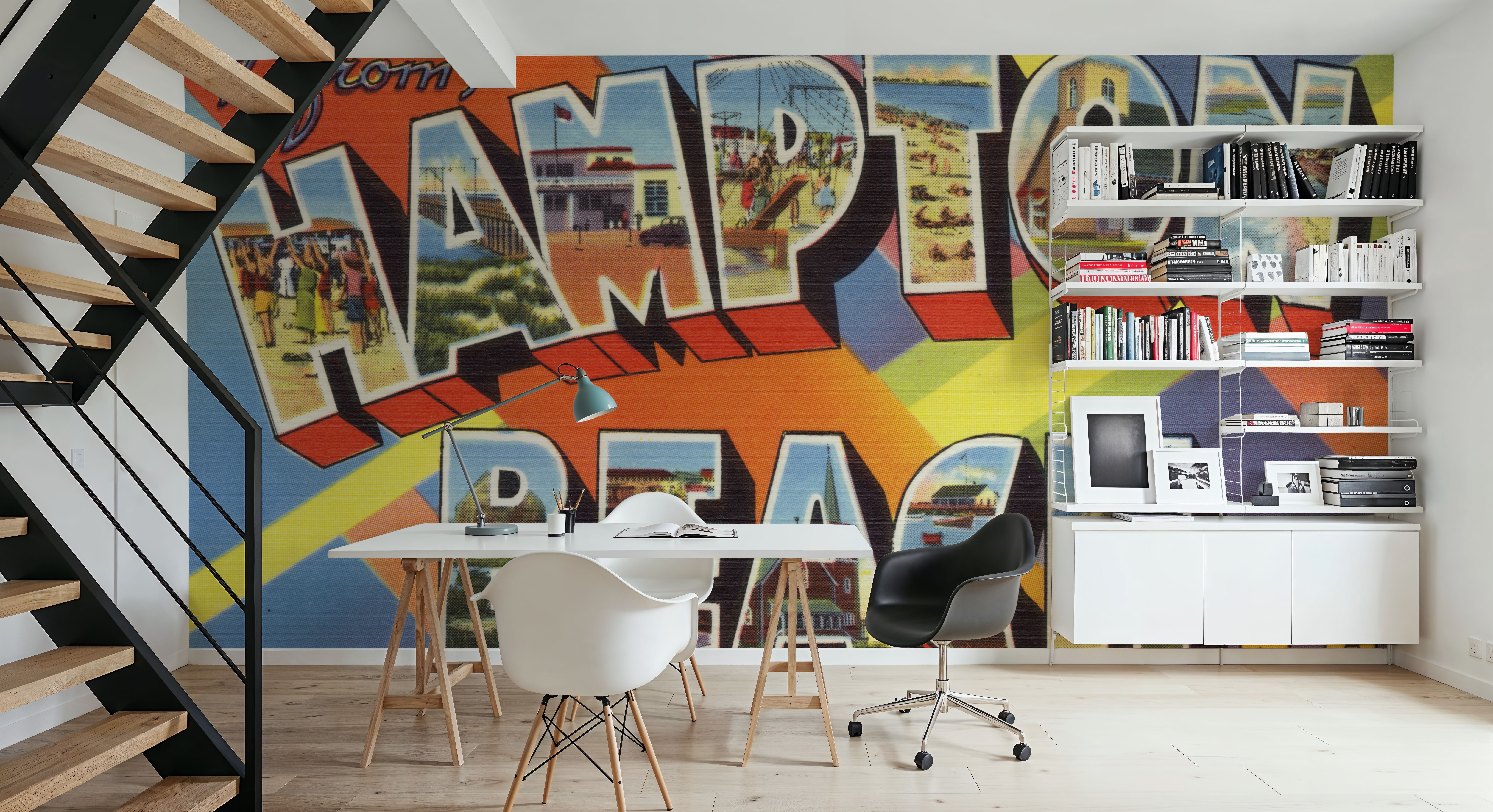 Greetings from Hampton Beach - Screenprint Postcard