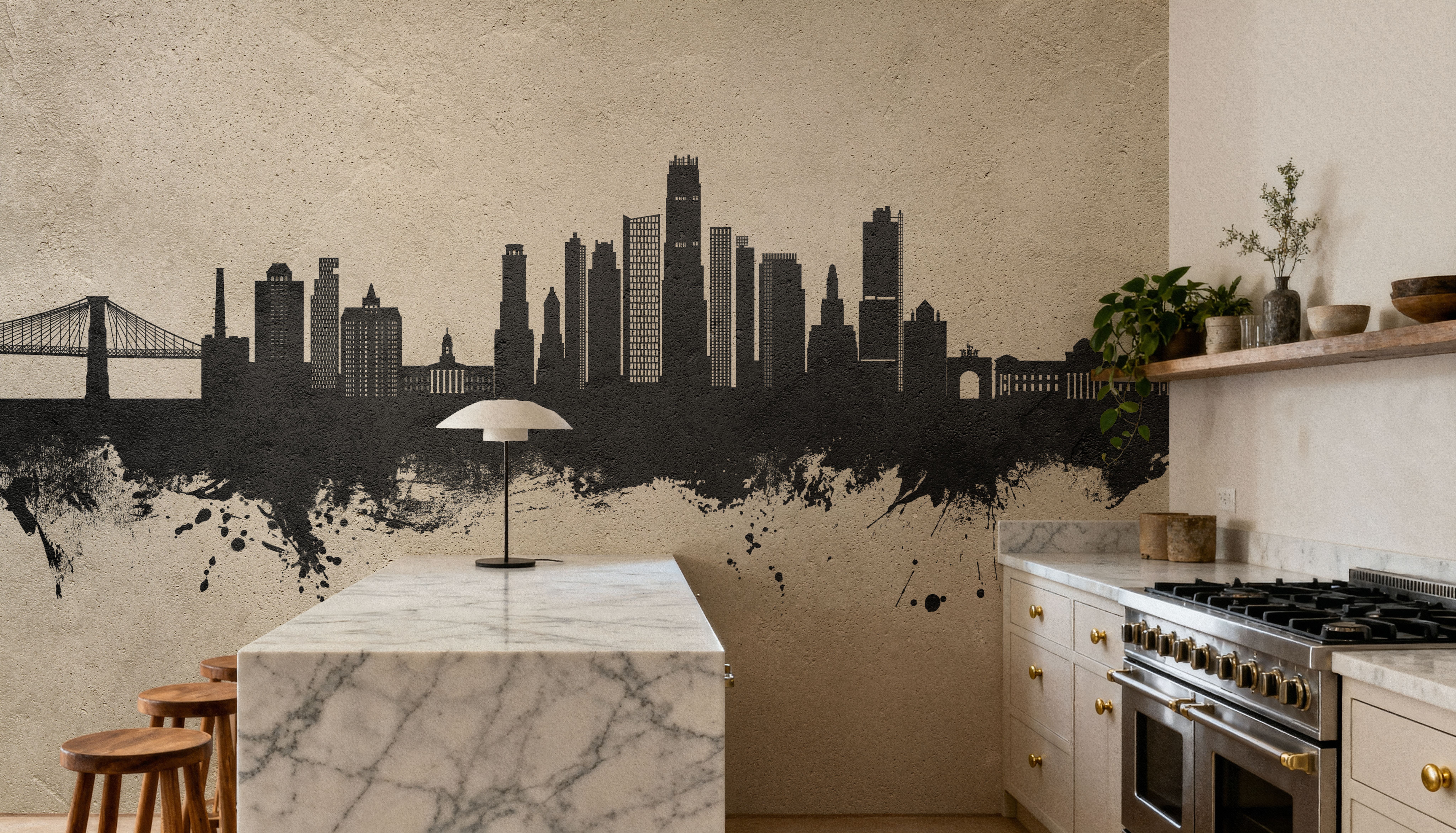 Brooklyn New York Skyline Concrete