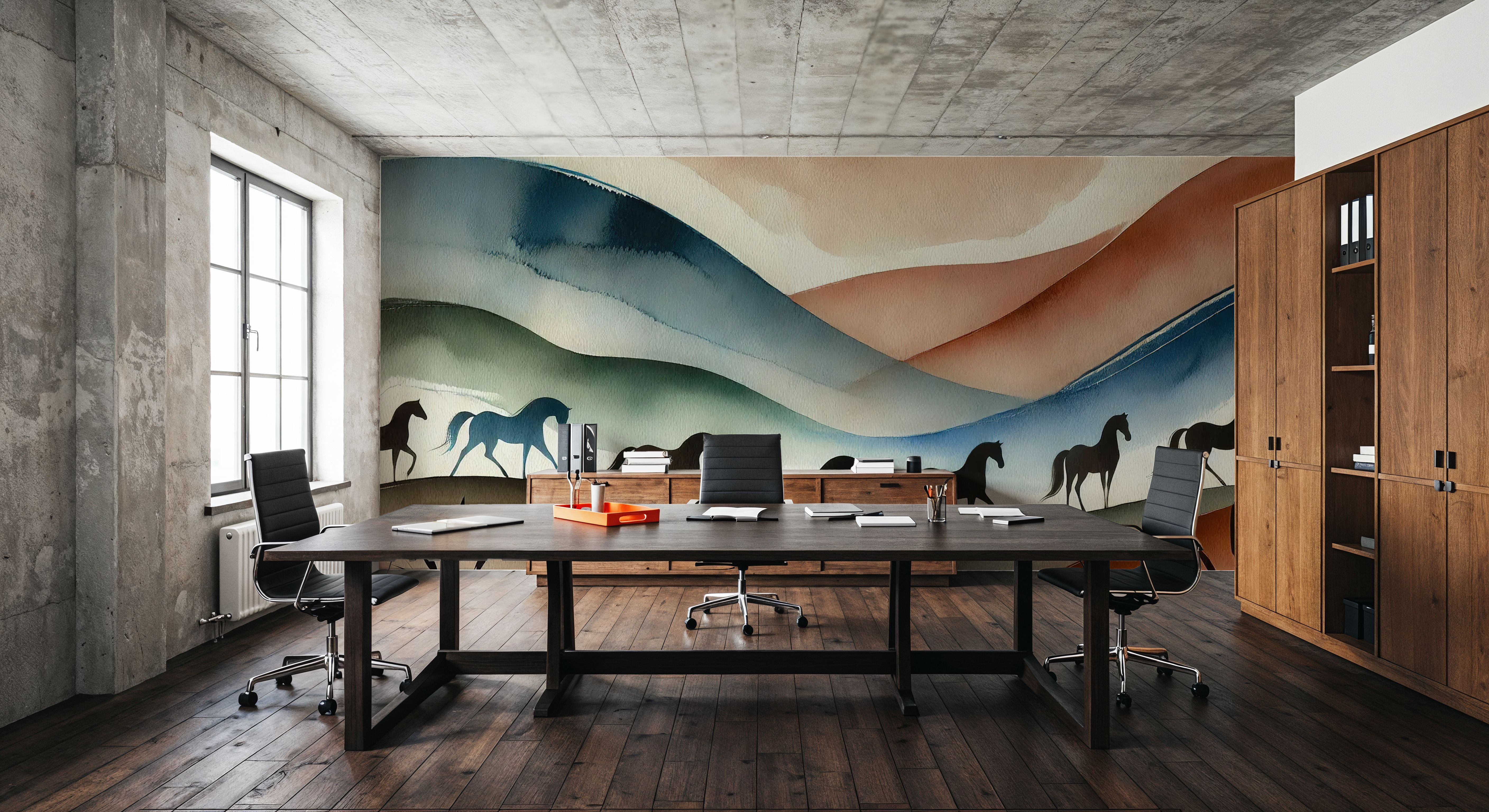 Tranquil Horse Escape in Art Deco