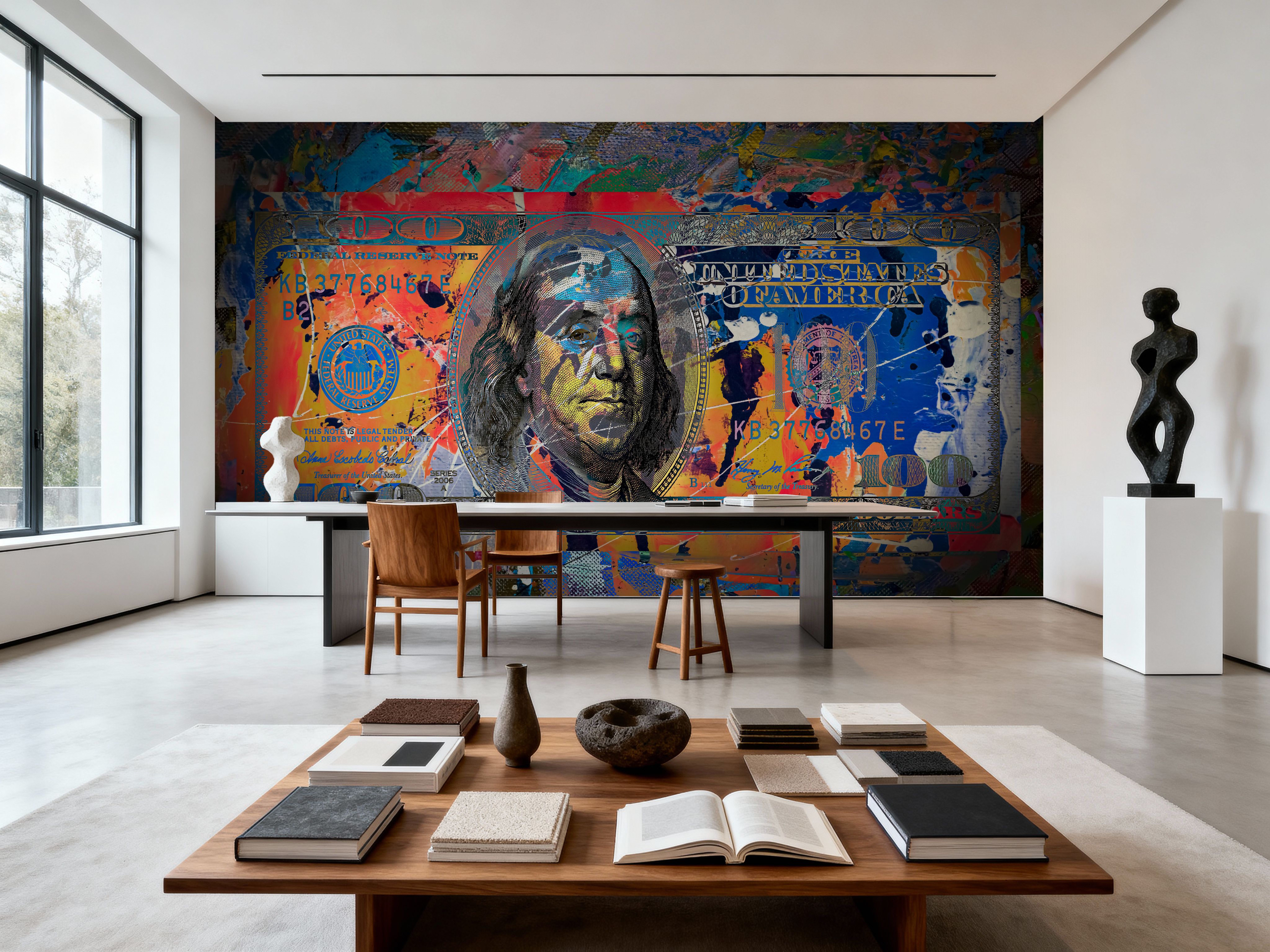 Grunge $100 Dollar Bill