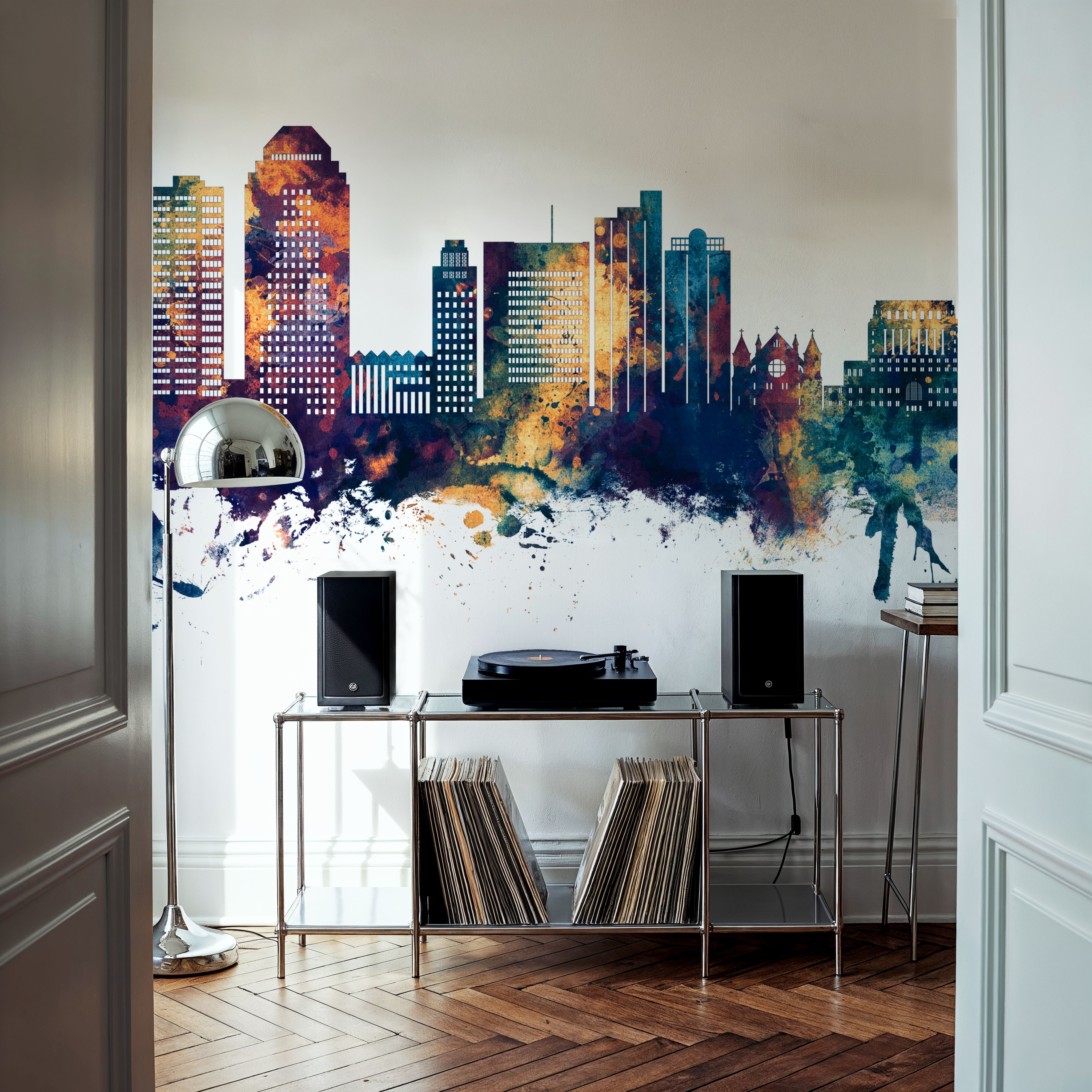 Shreveport Louisiana Skyline Blue & Bronze