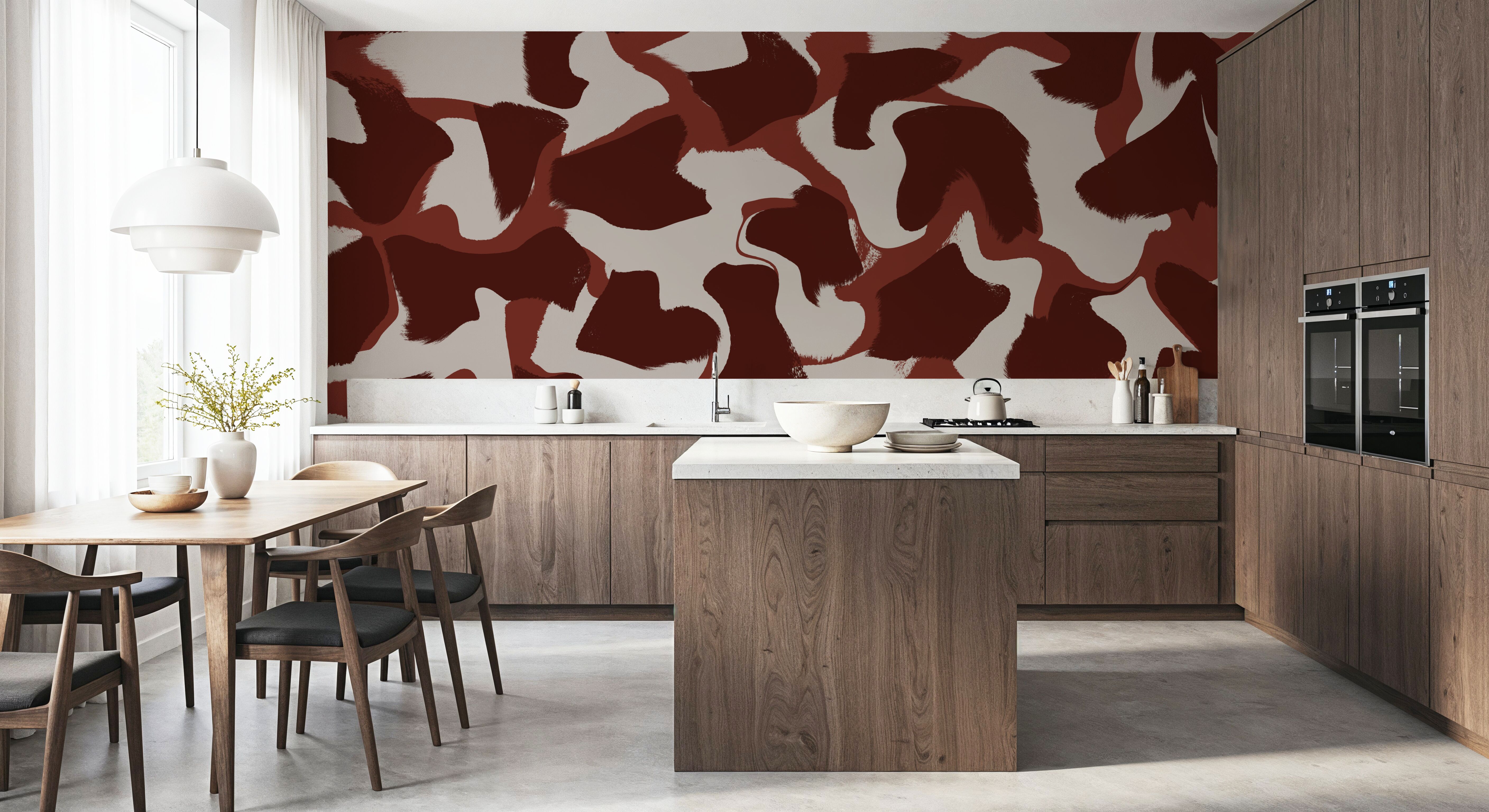 Liquid Beige Brown Strokes