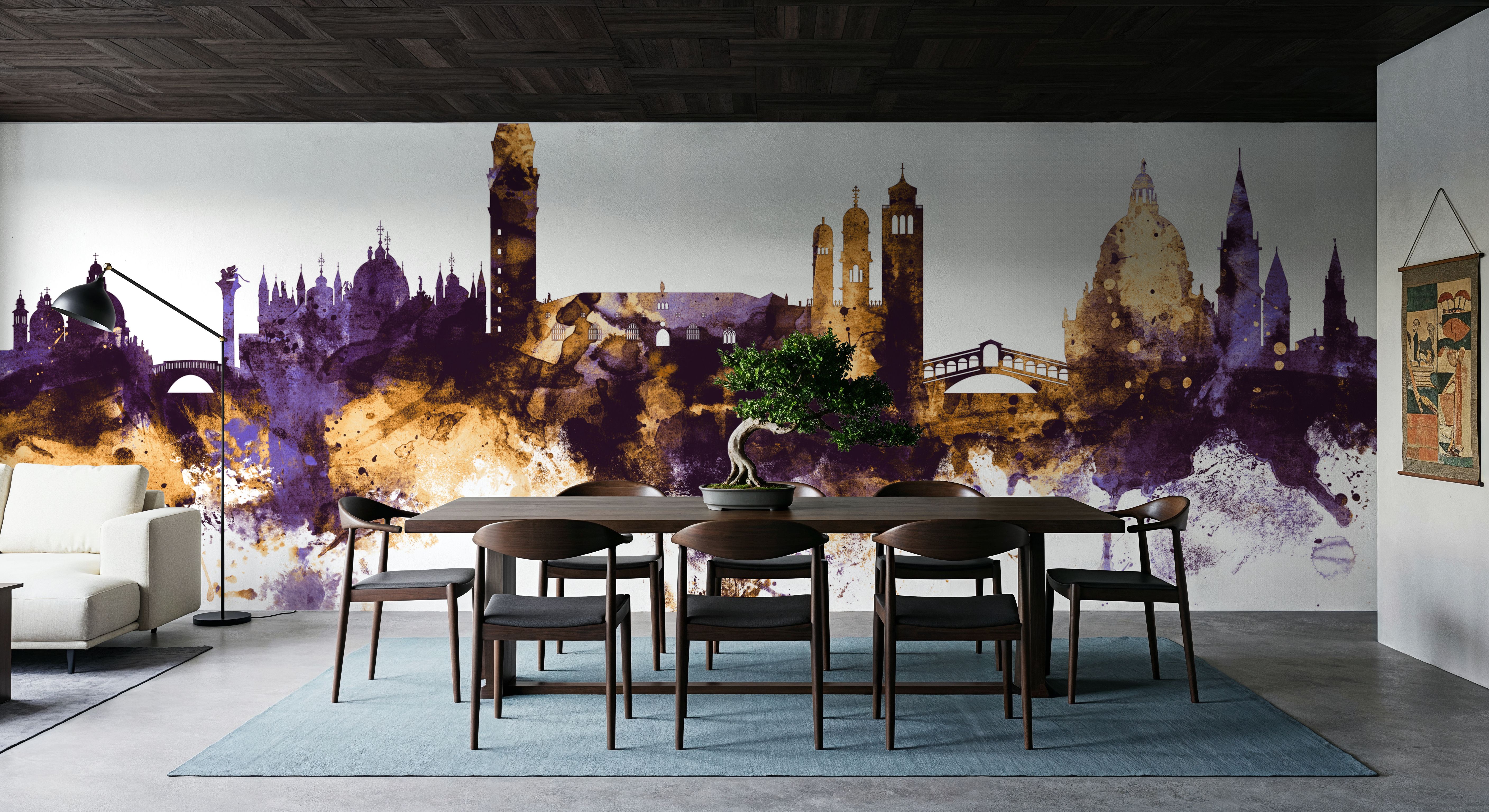 Venice Itay Skyline Purple & Gold