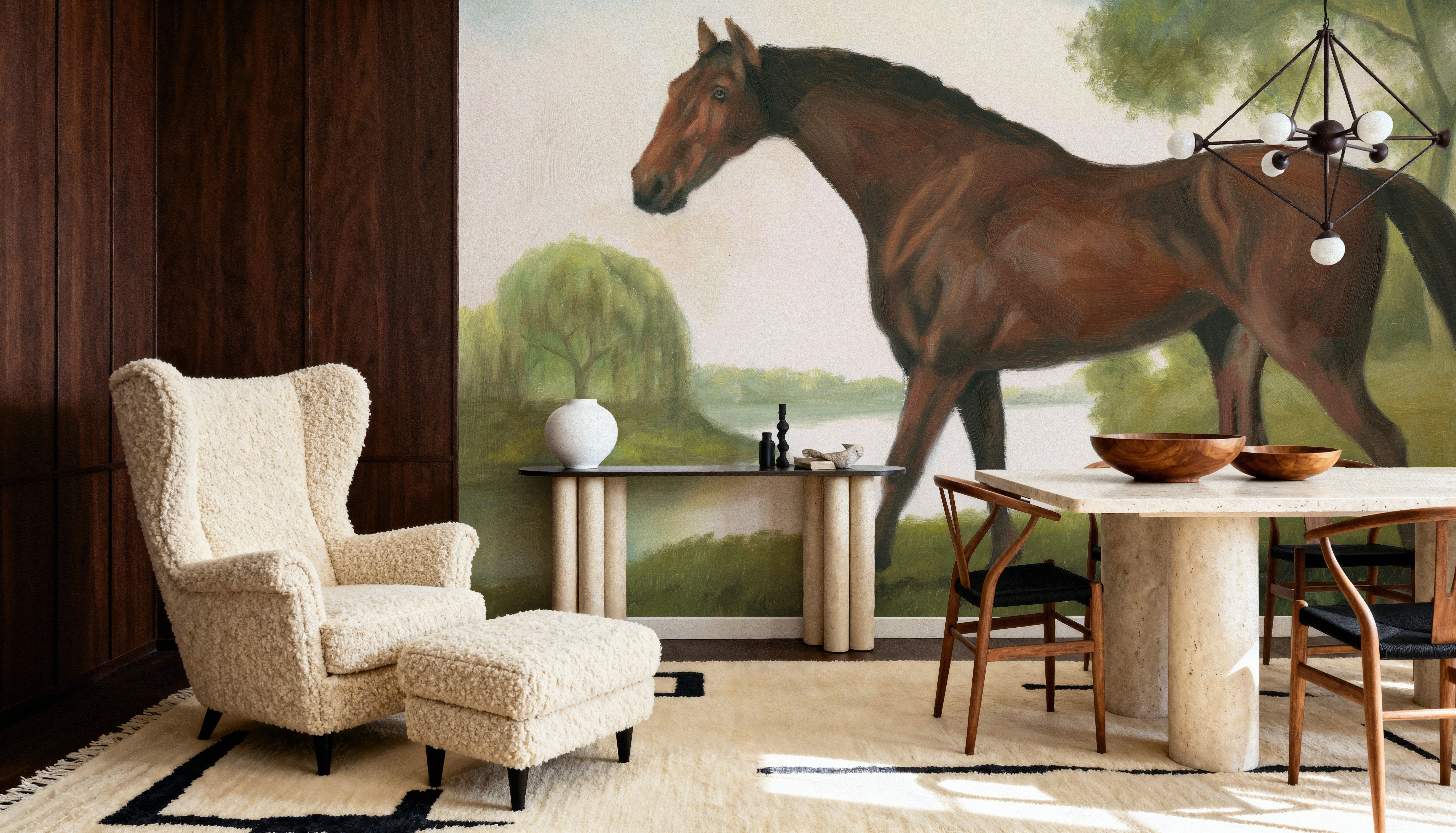 Vintage Horse Portrait II, Papel pintado