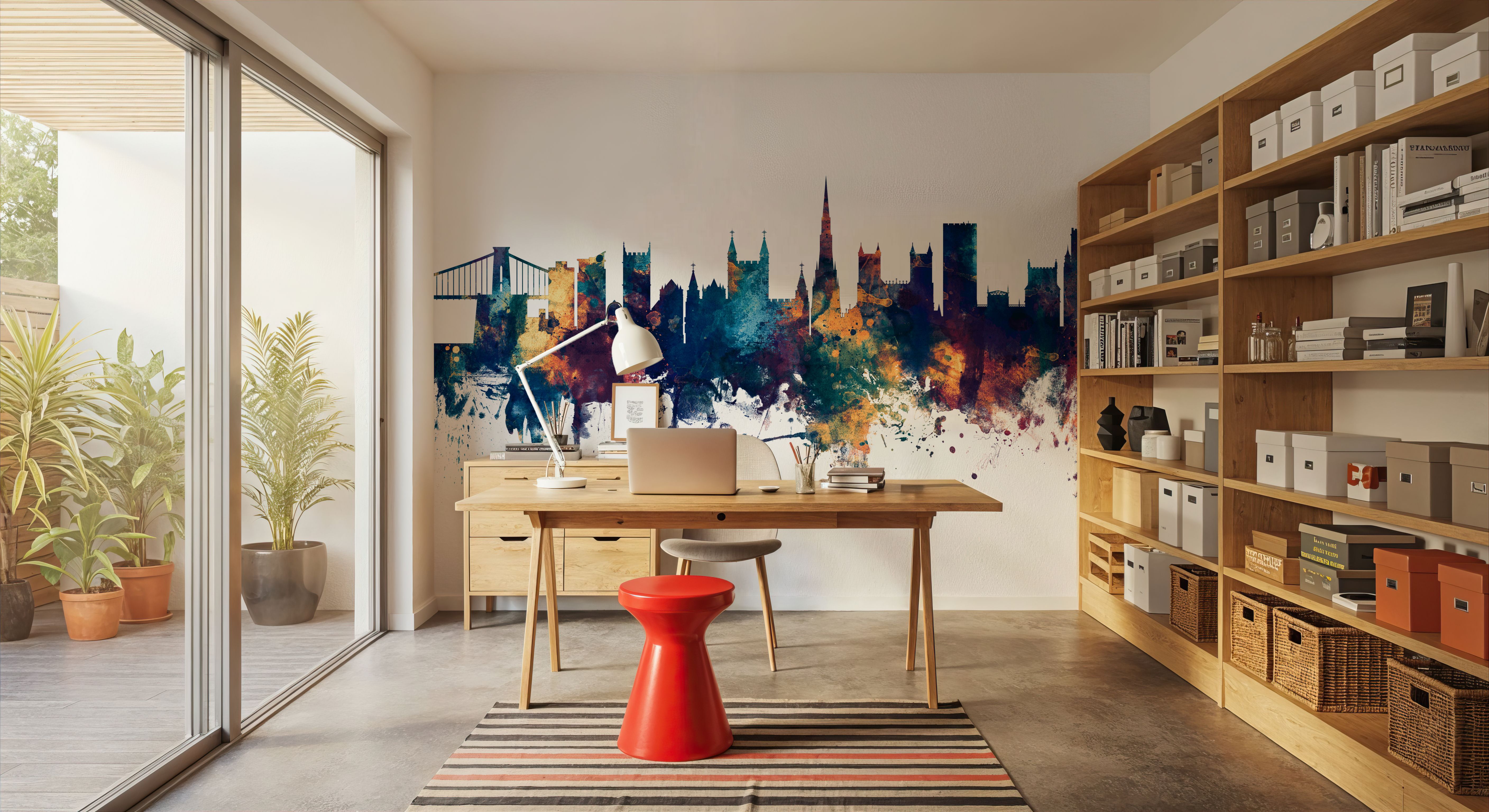 Bristol England Skyline Blue & Bronze