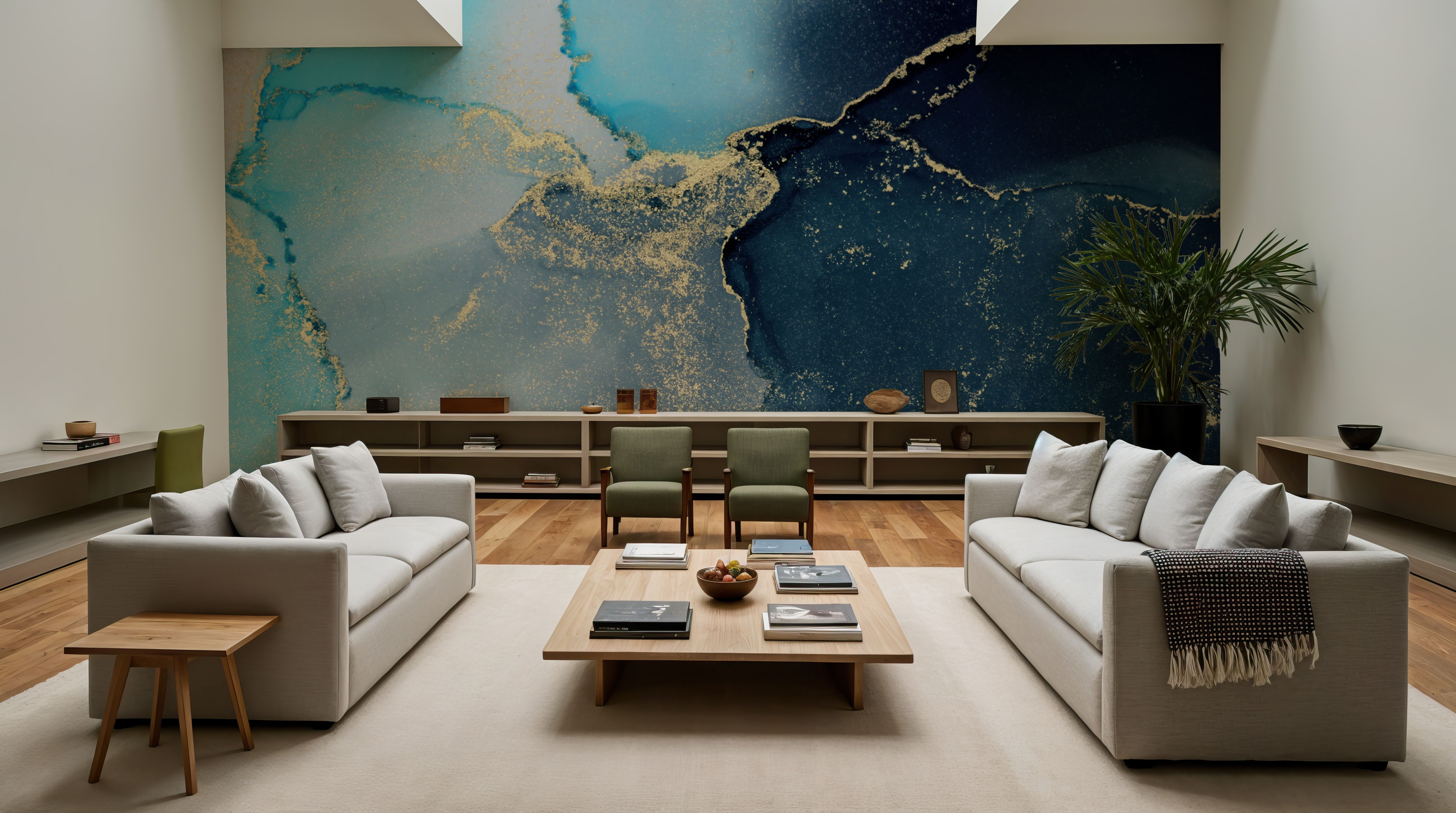 Free-Flow Ink Blue, Wallpaper