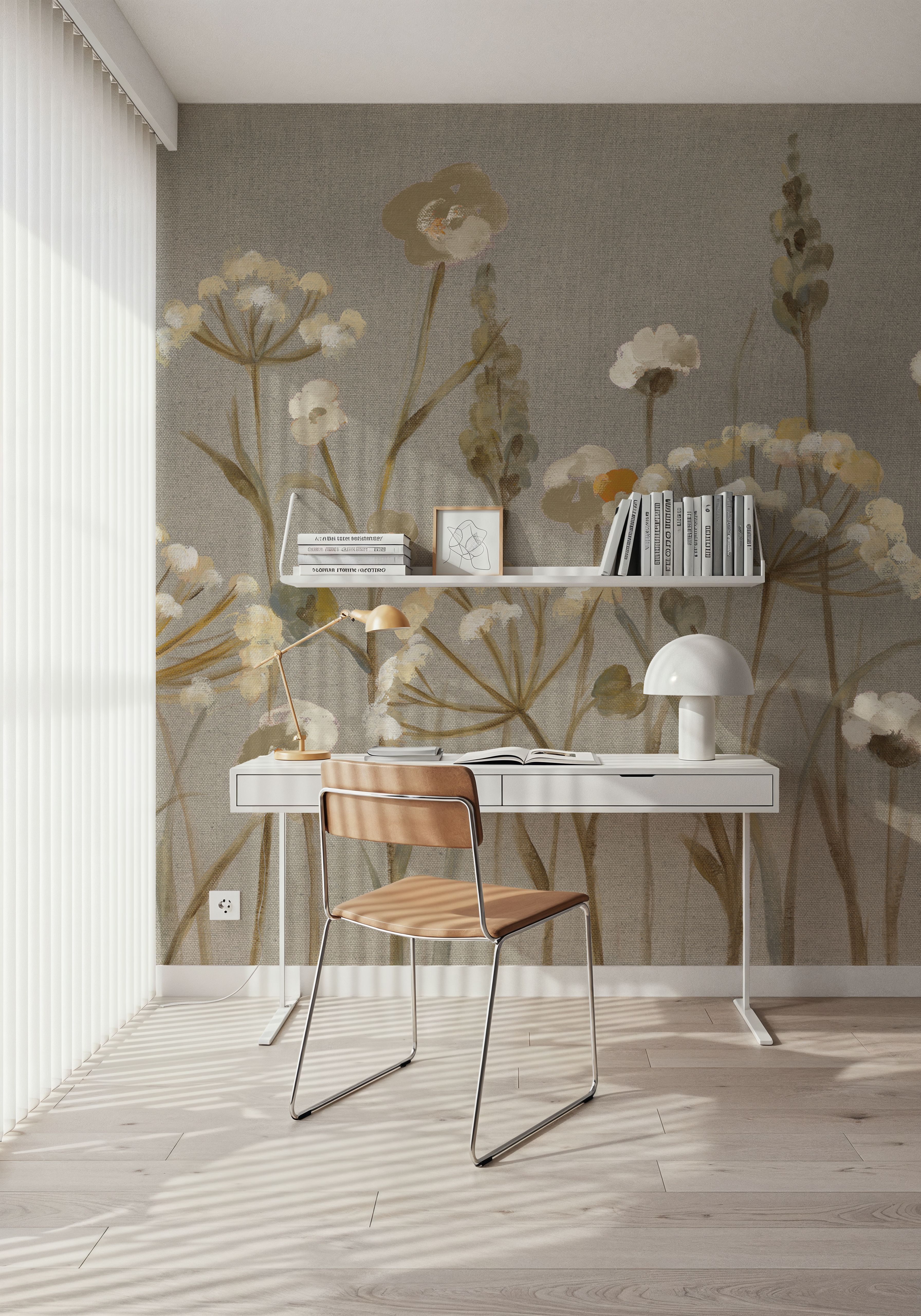 Delicate Garden Neutral Canvas