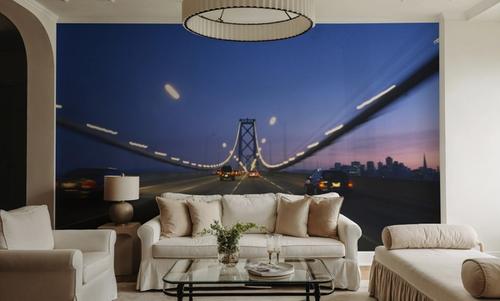 Twilight Bridge Crossing