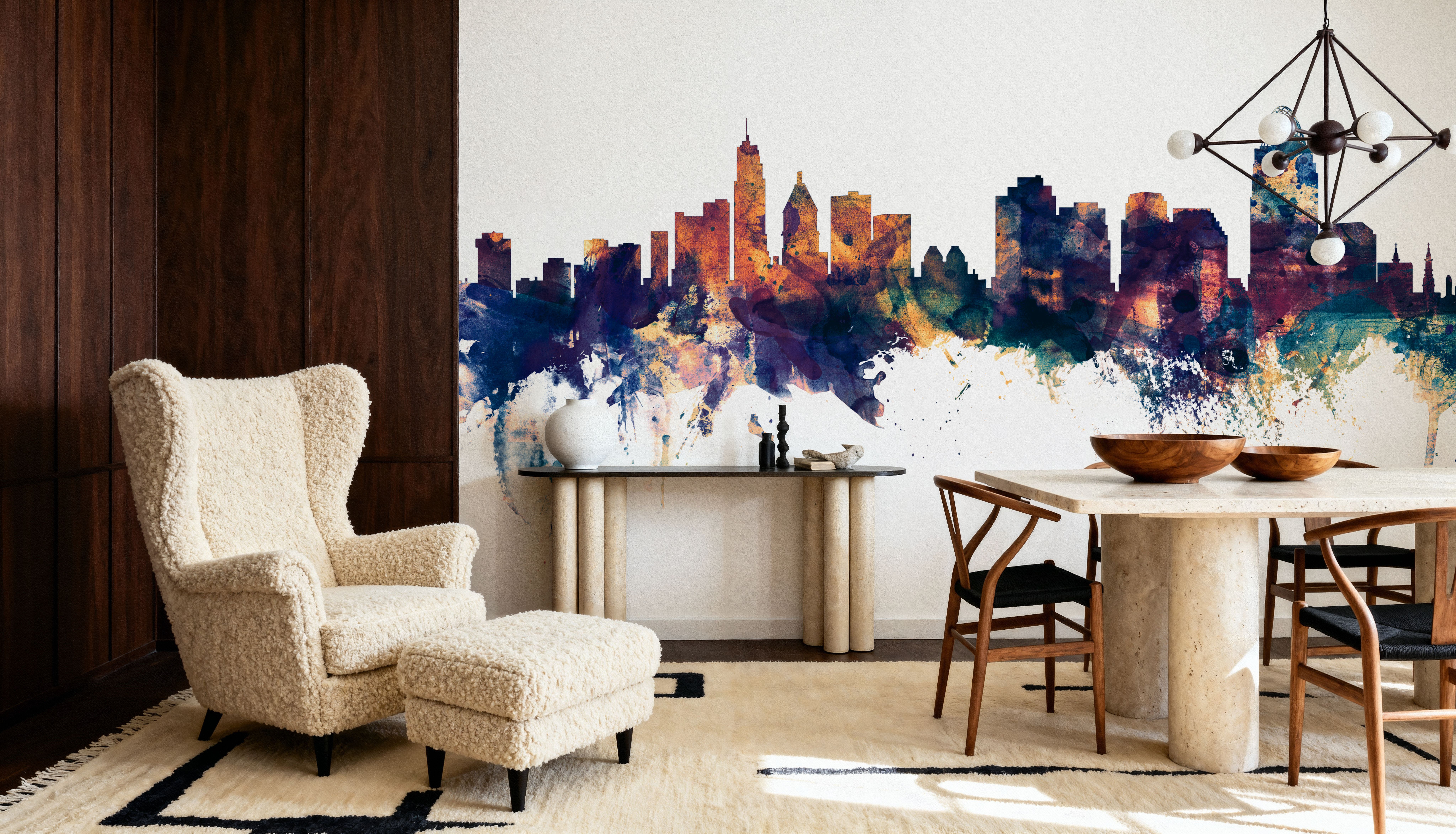 Cincinnati Ohio Skyline Blue & Bronze