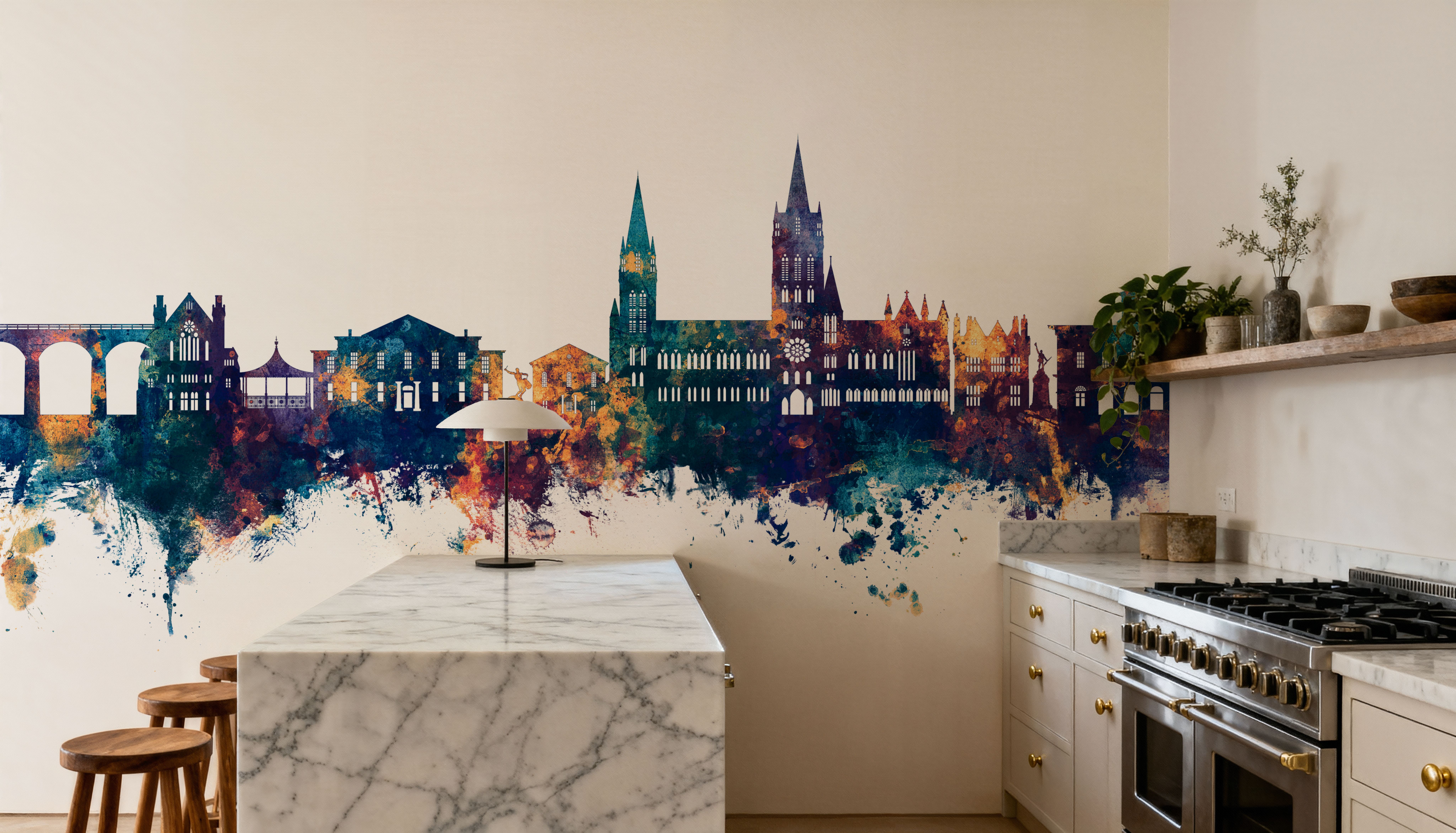 Truro England Skyline Blue & Bronze