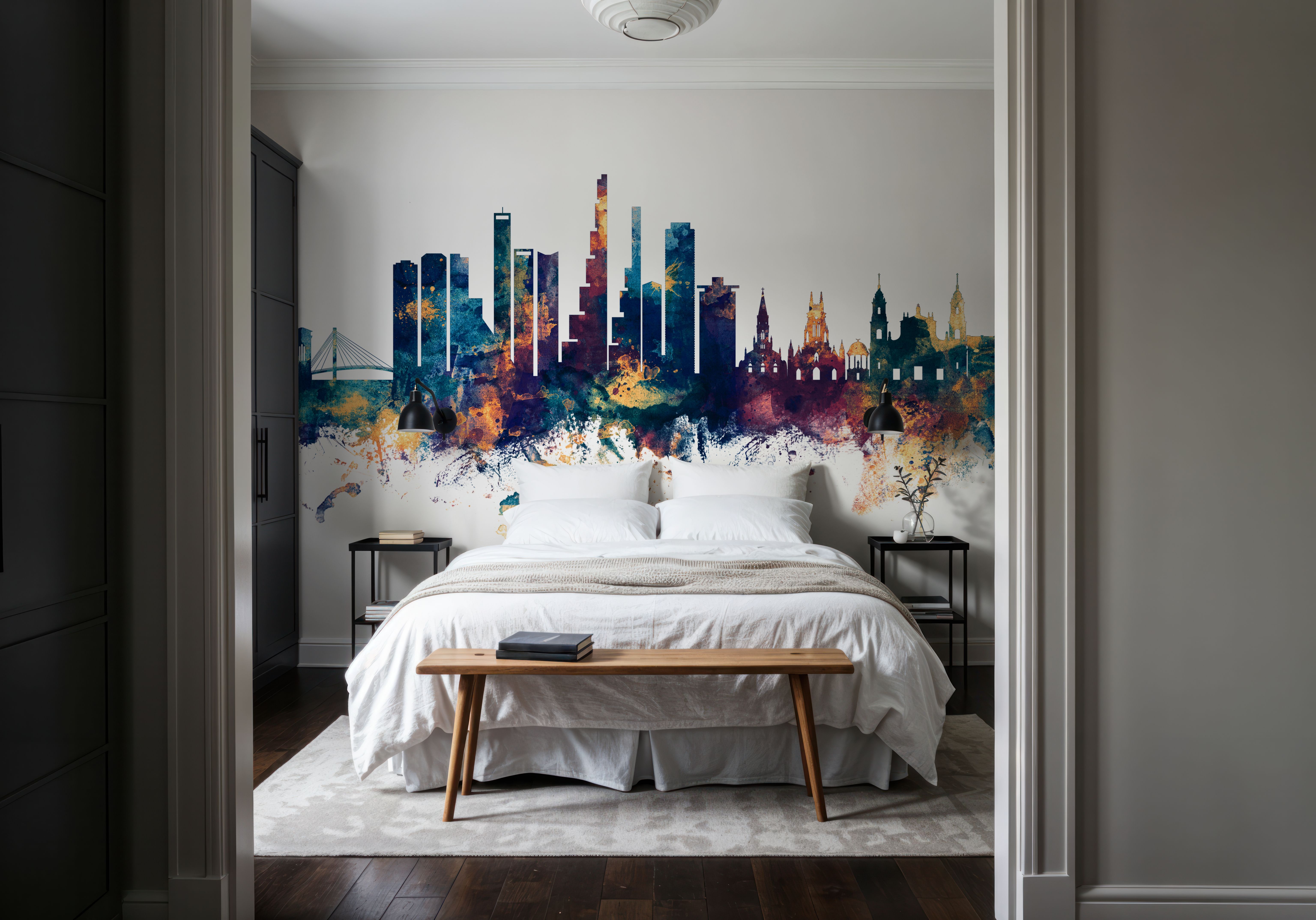 Bogotá Colombia Skyline Blue & Bronze