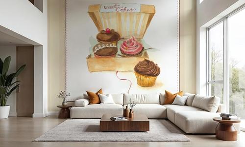 Cupcake Quartet on Stripes