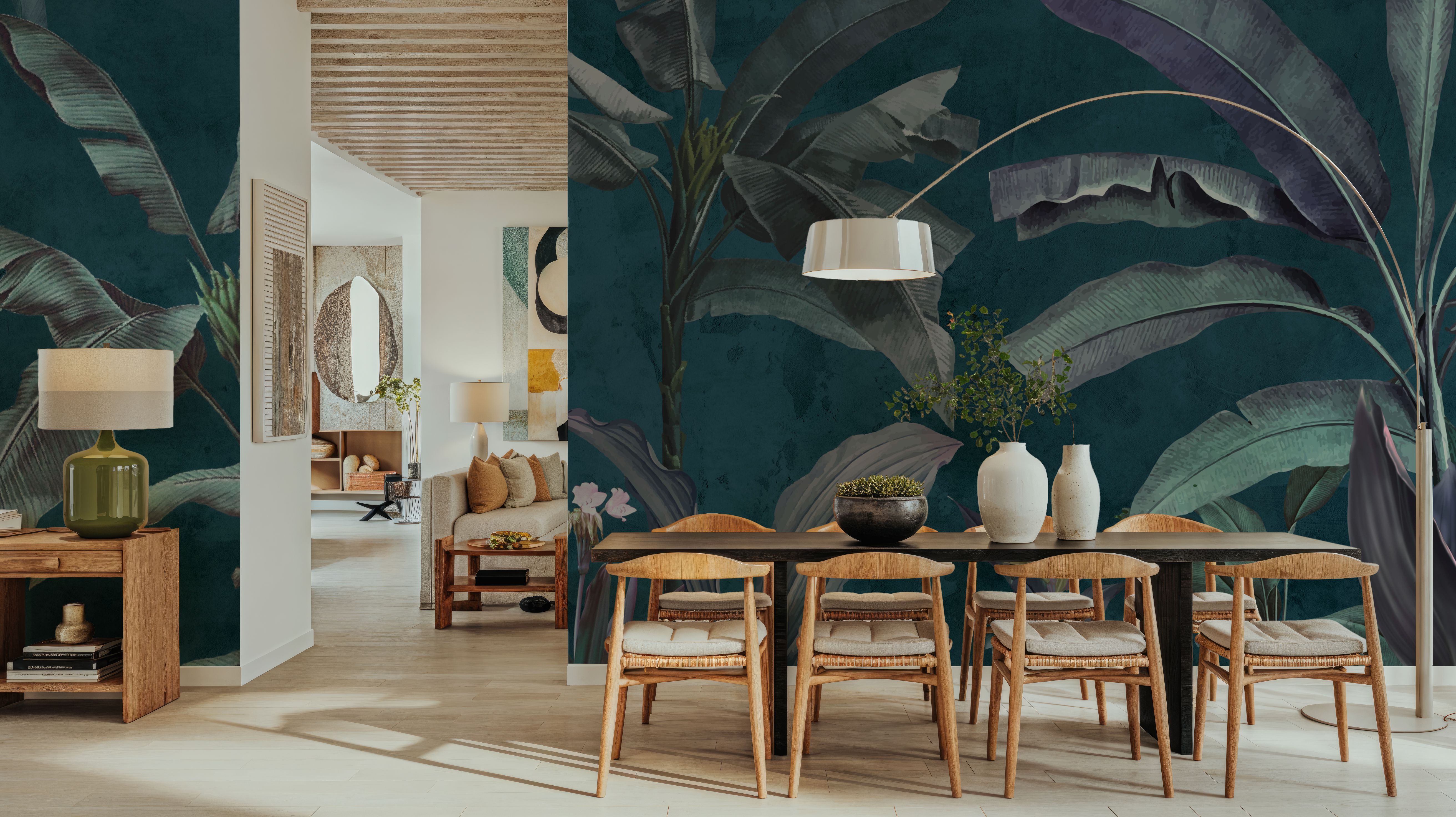 Navy Blue Branches, Carte da parati