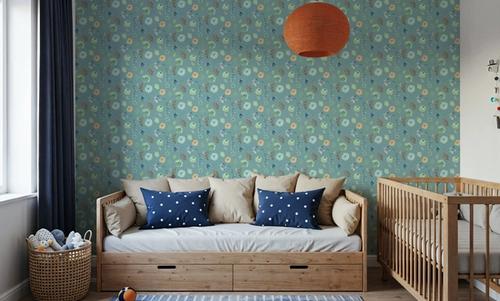 Flutterby Flowers Blue