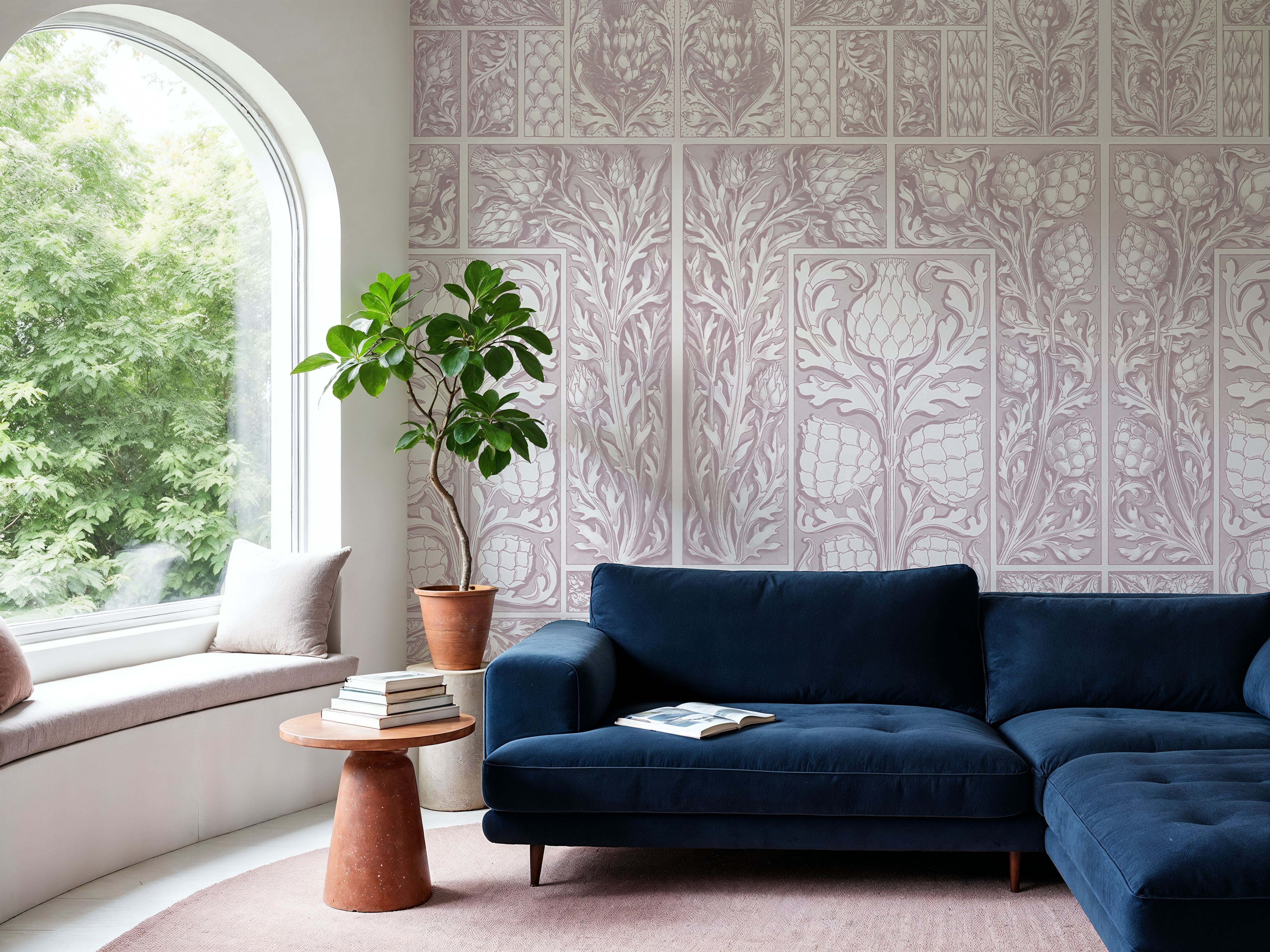 Clear Thistle Wall Red