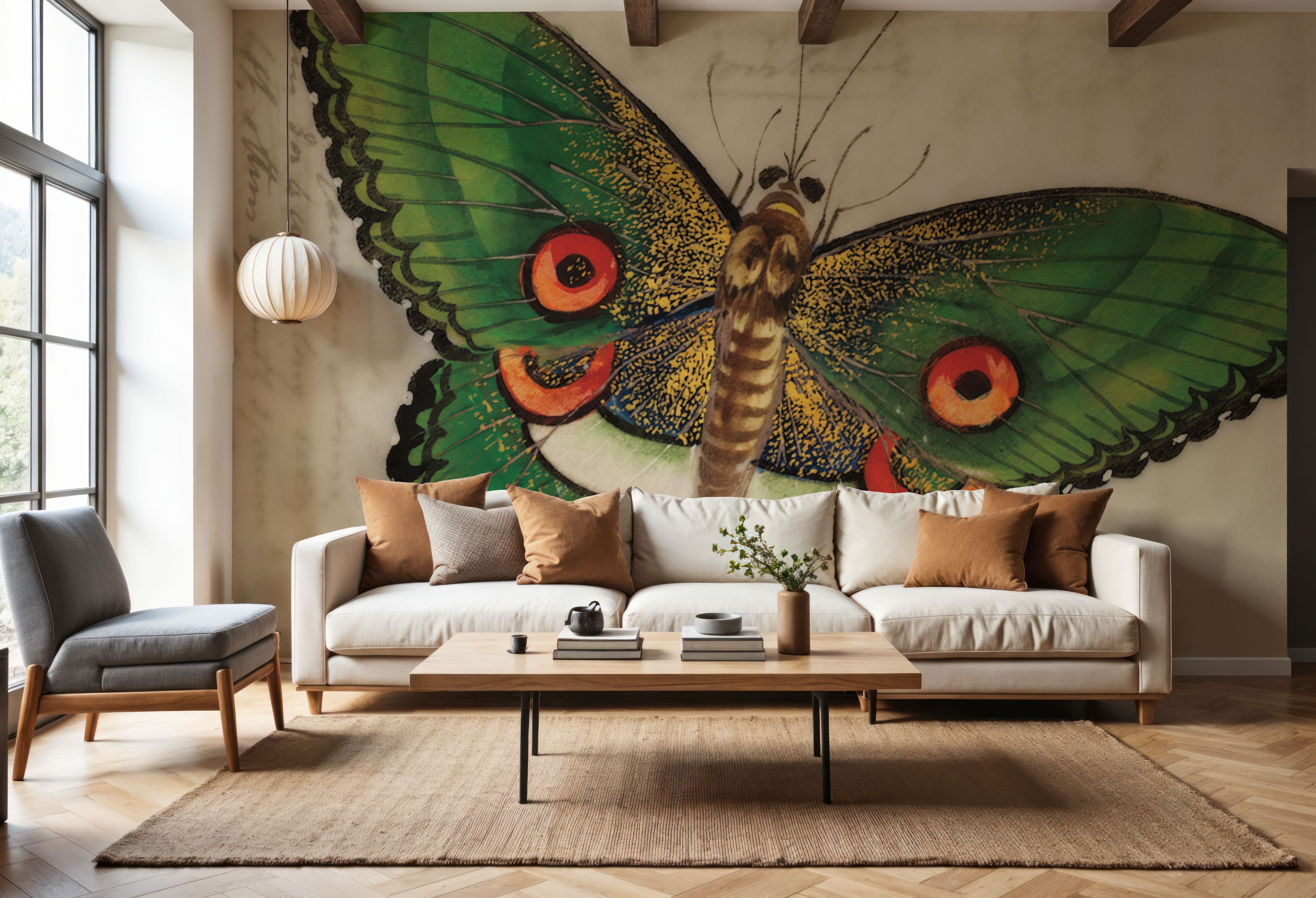 Vintage Green Butterfly