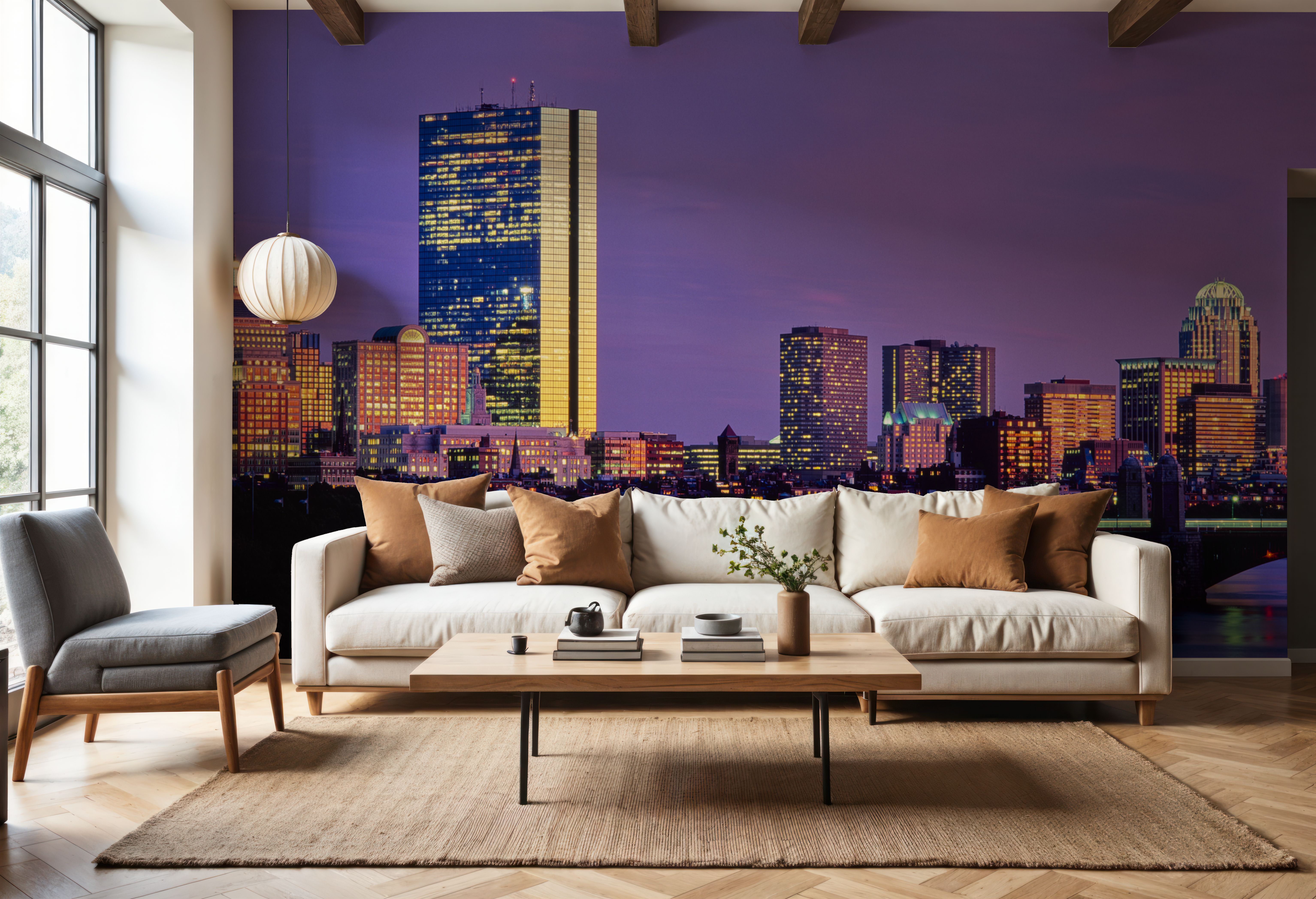 Purple Sunrise Gradient Twilight Metropolis