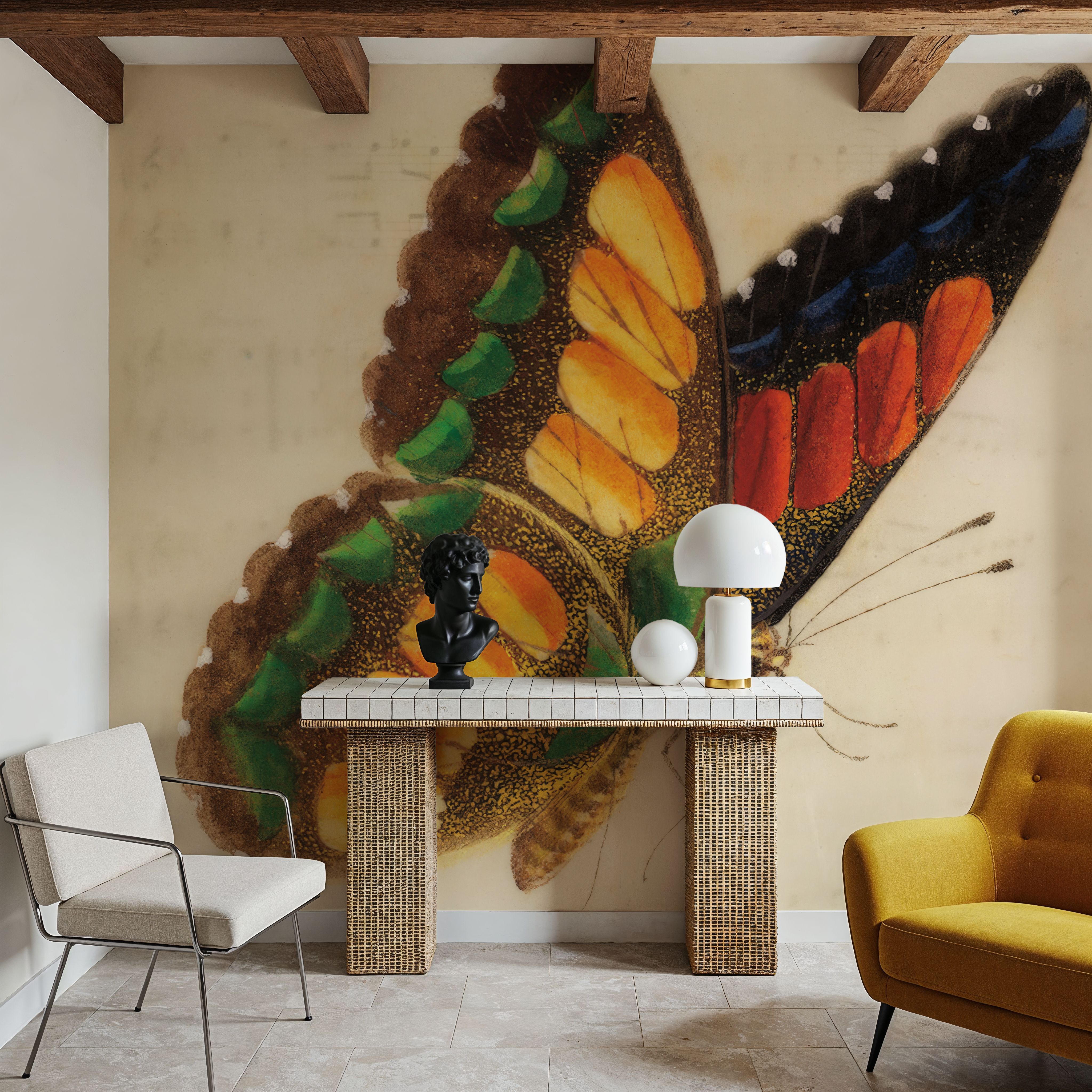 Vintage Yellow Butterfly