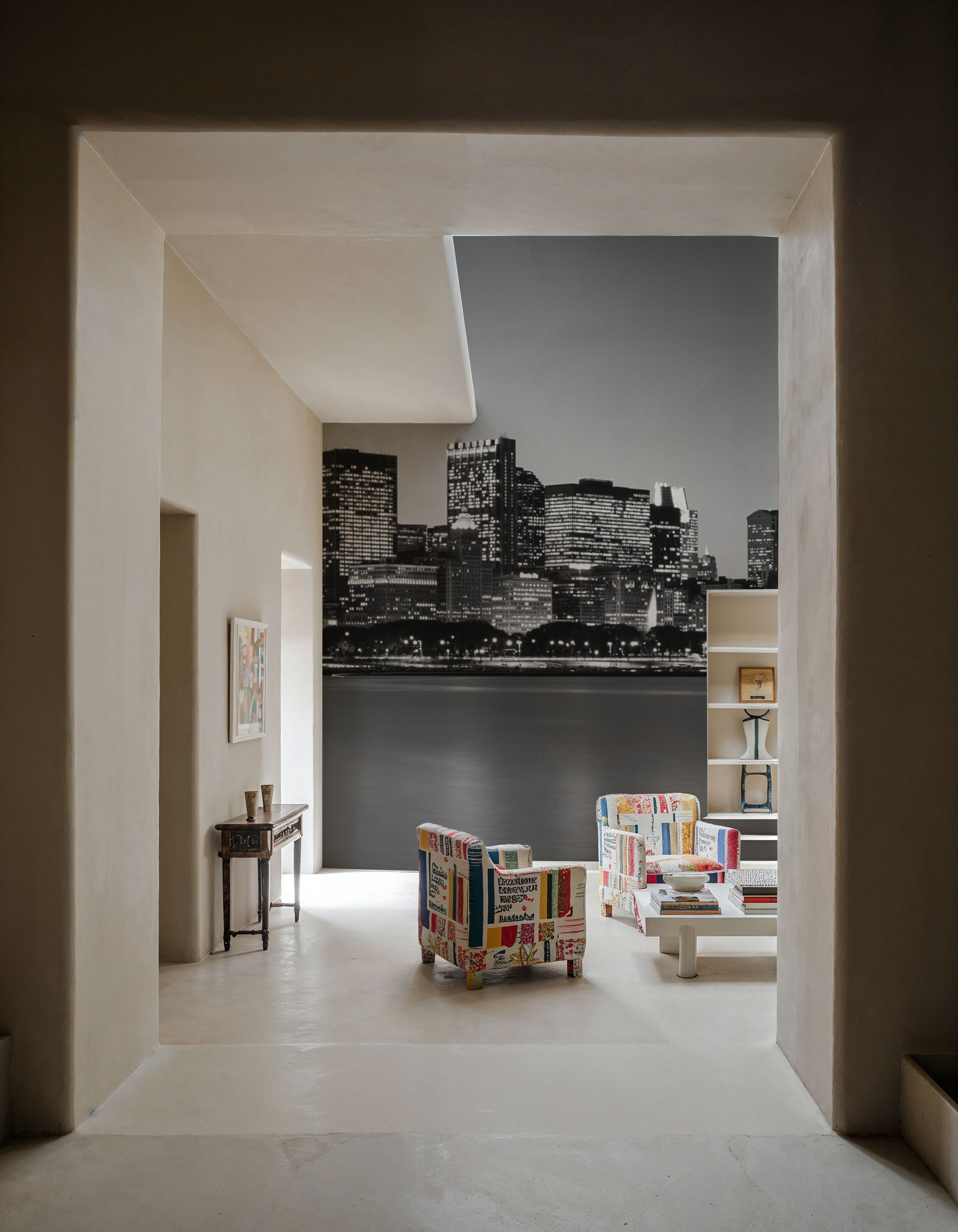 Manhattan Reflection Black & White