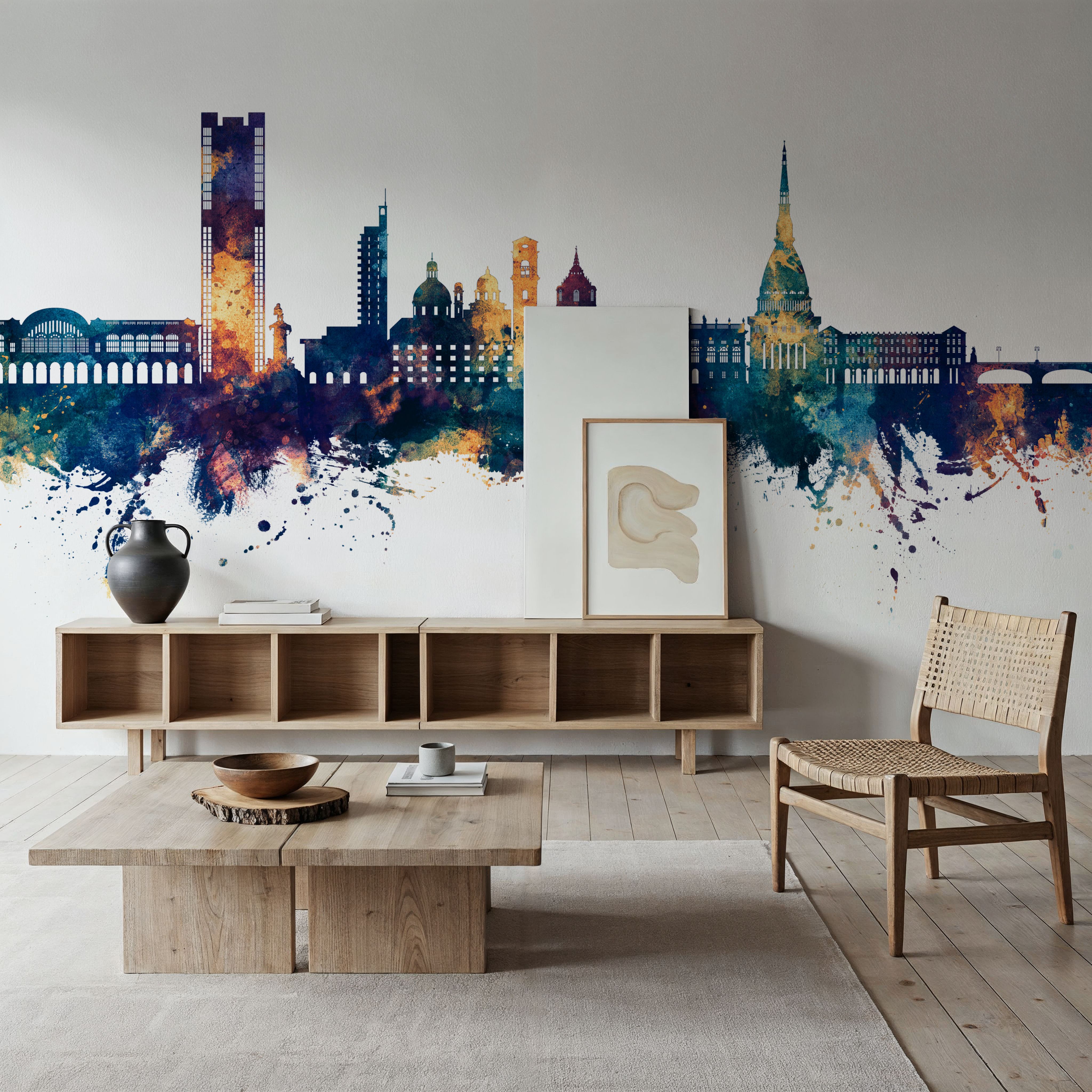 Turin Italy Blue & Bronze