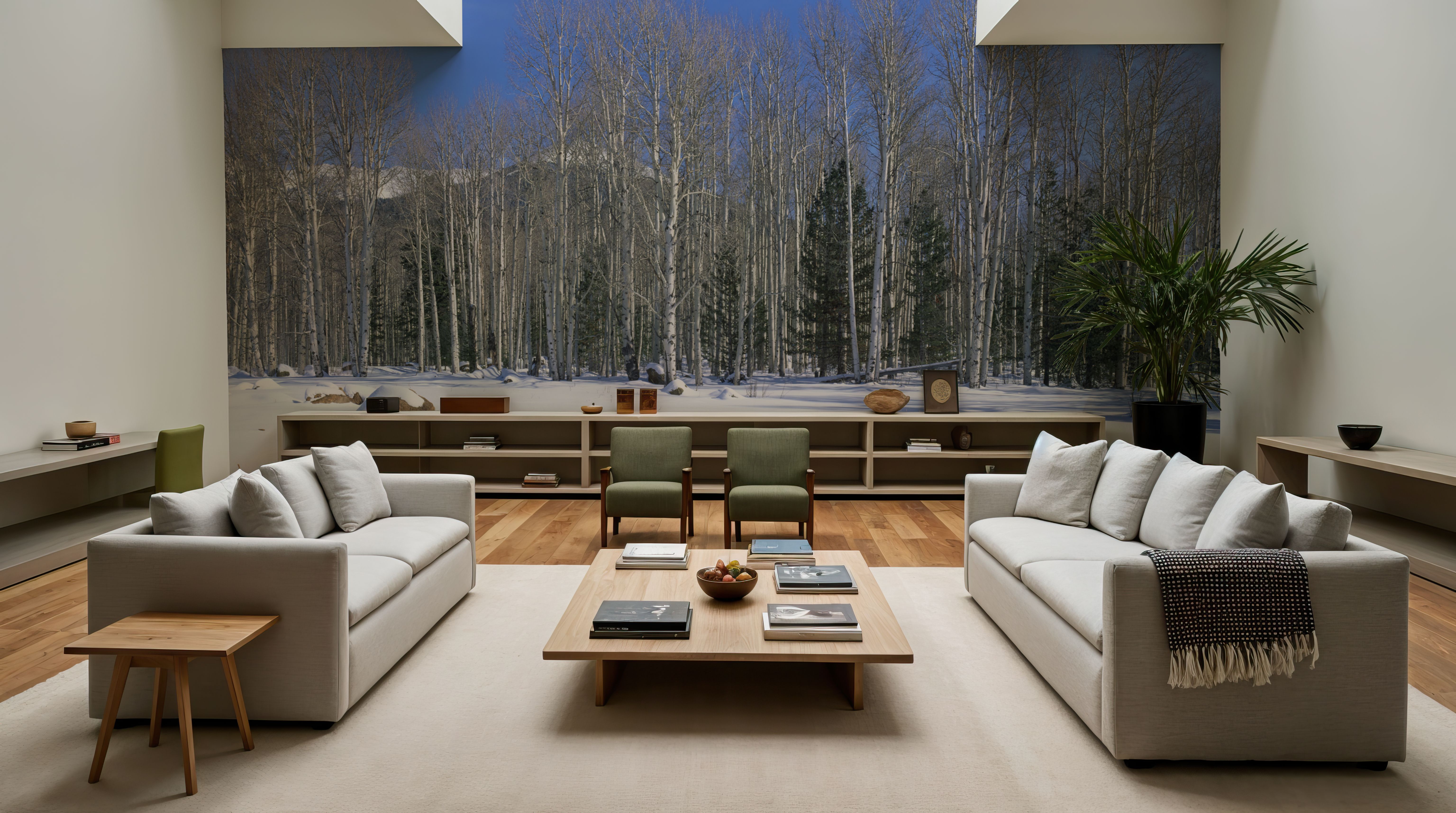 Aspen Winter Grove, Wallpaper