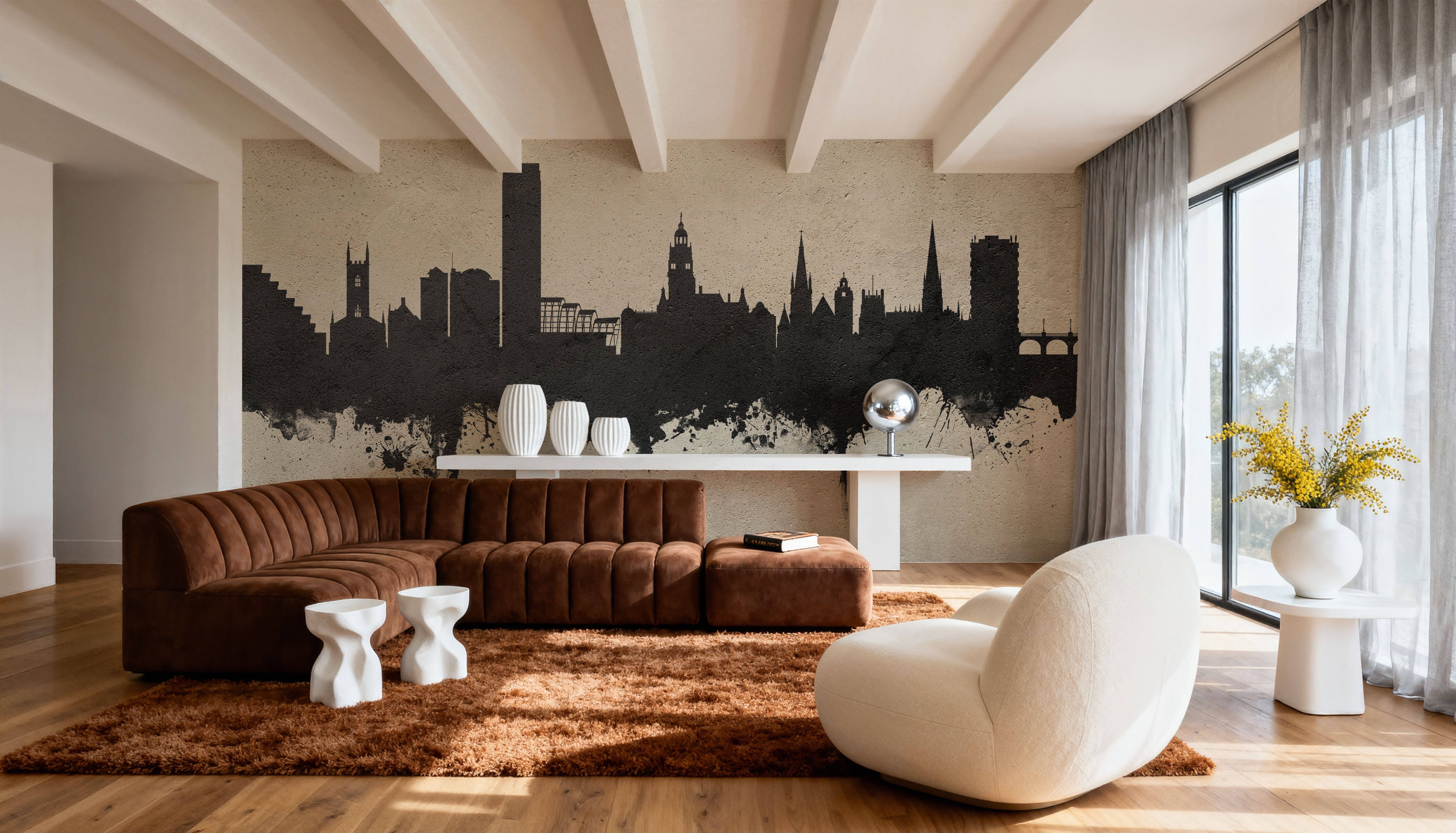 Sheffield England Skyline Concrete, Wallpaper