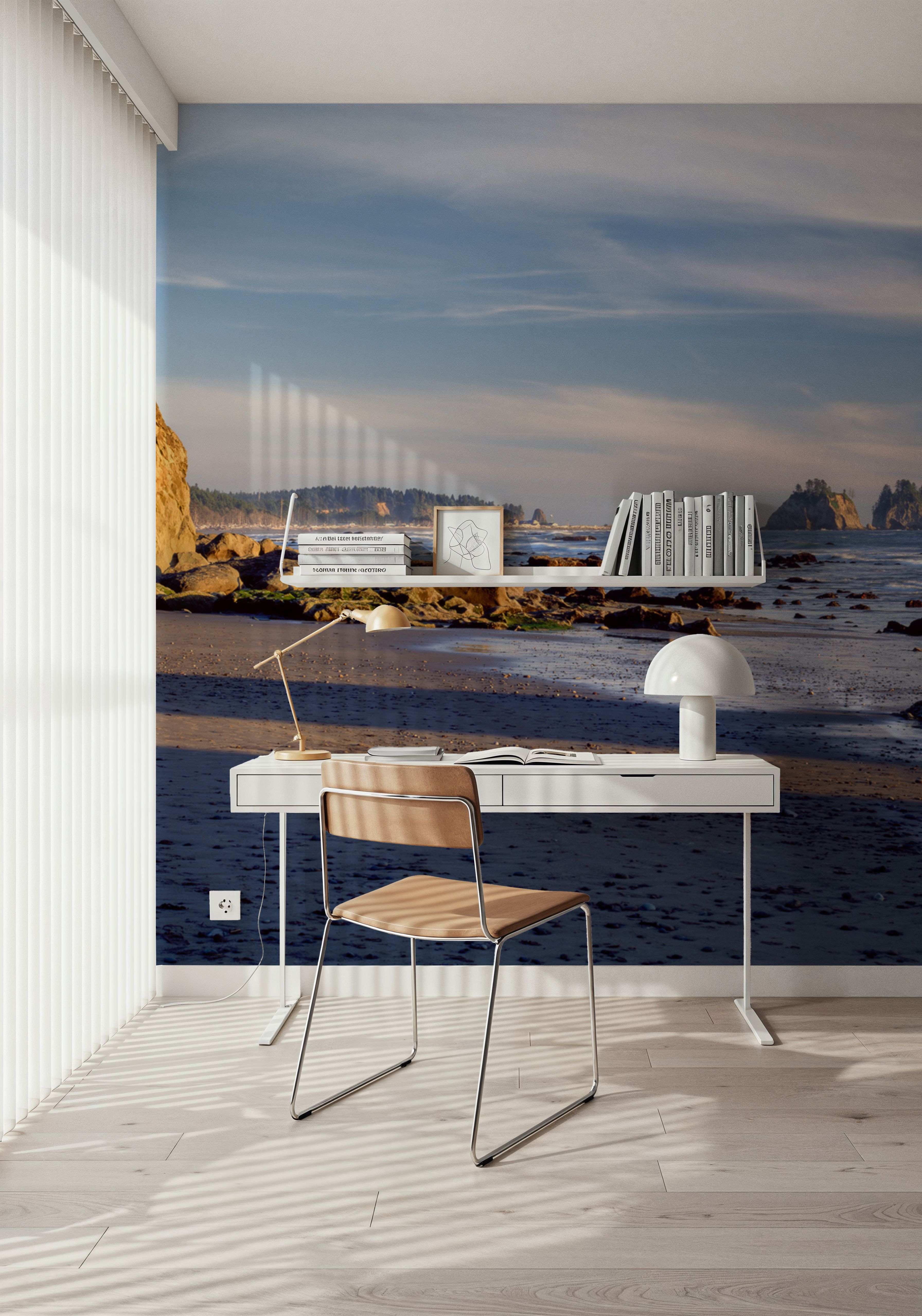 Wall Mural - Rialto Beach at Sunset - Coastal Landscapes mural wallpaper - Bedroom - Wallism US - Premium, Textured or Peel & Stick