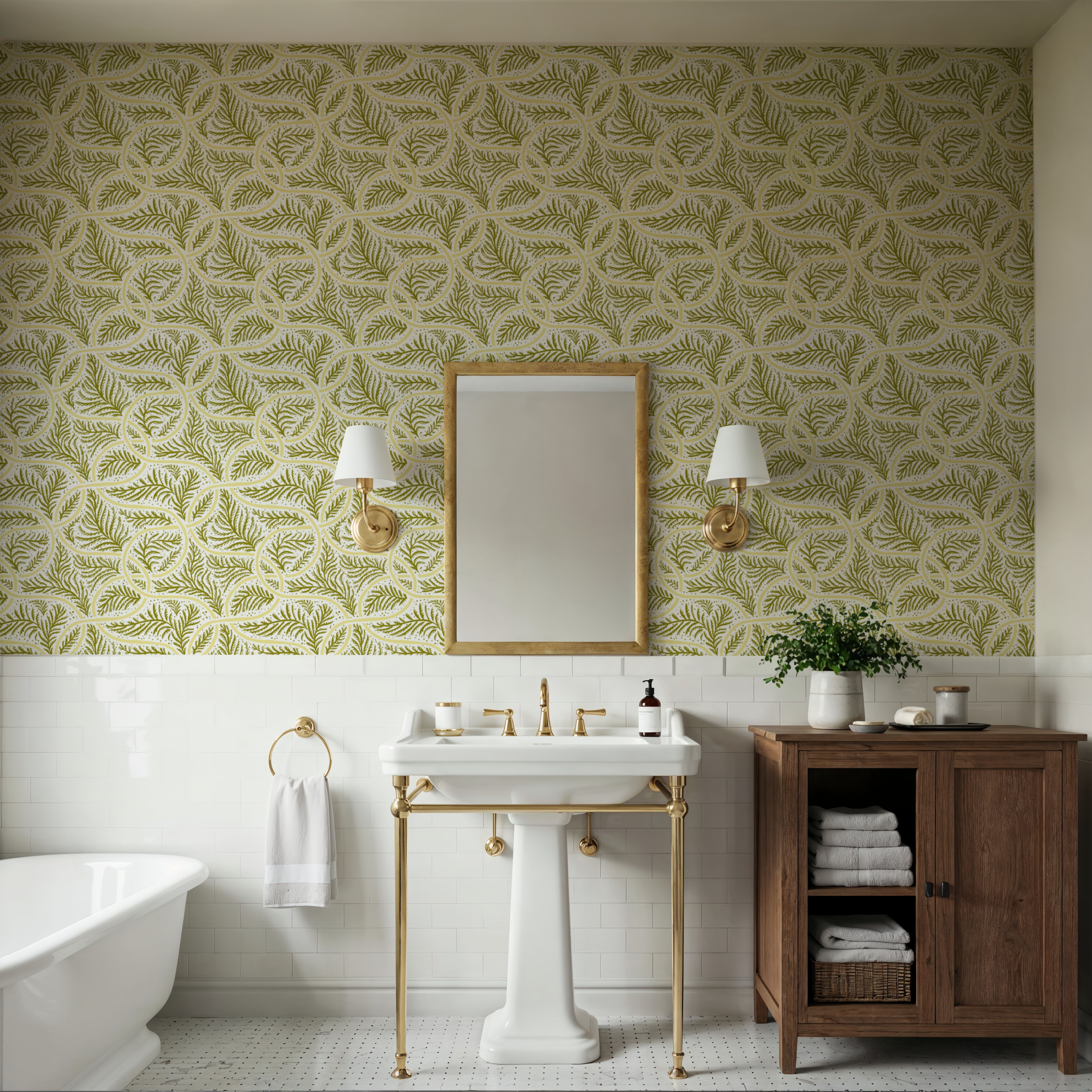 Fern Forest, Chartreuse, Papier peint