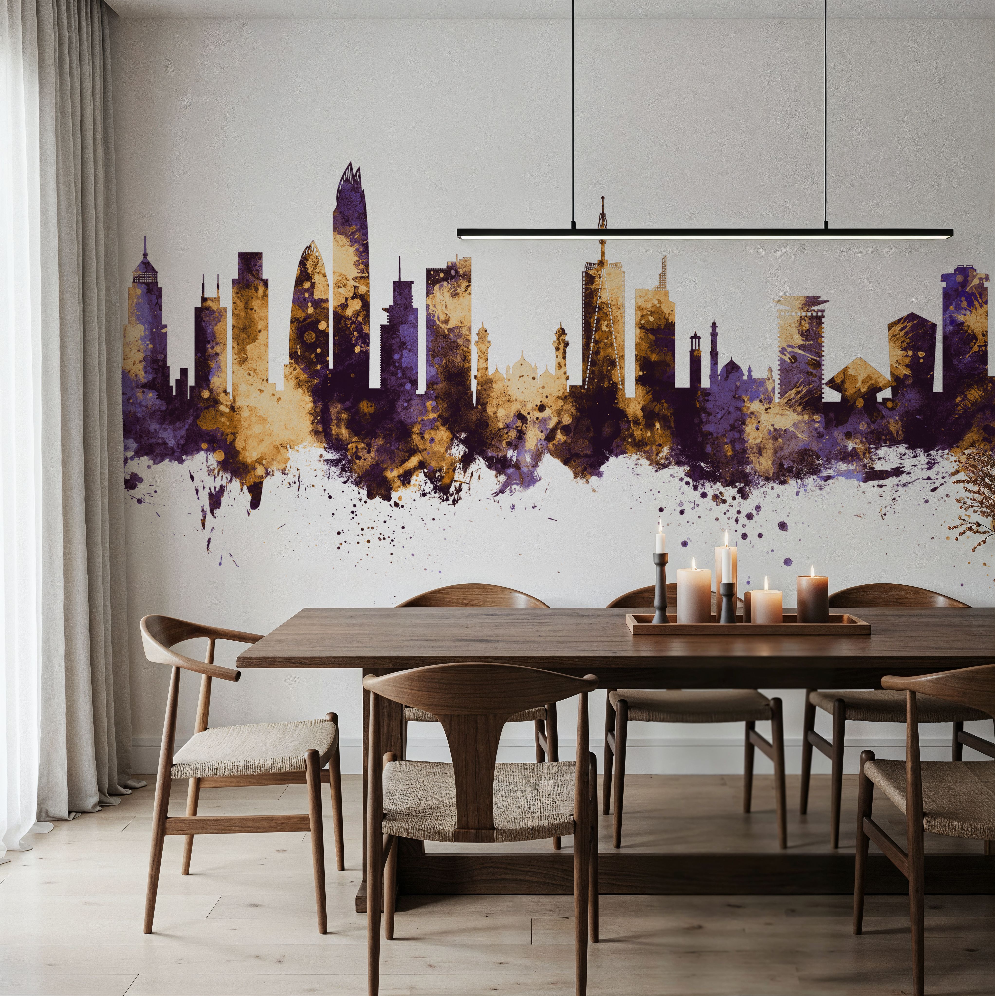 Nairobi Kenya Skyline Purple & Gold