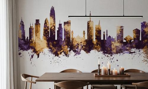 Nairobi Kenya Skyline Purple & Gold