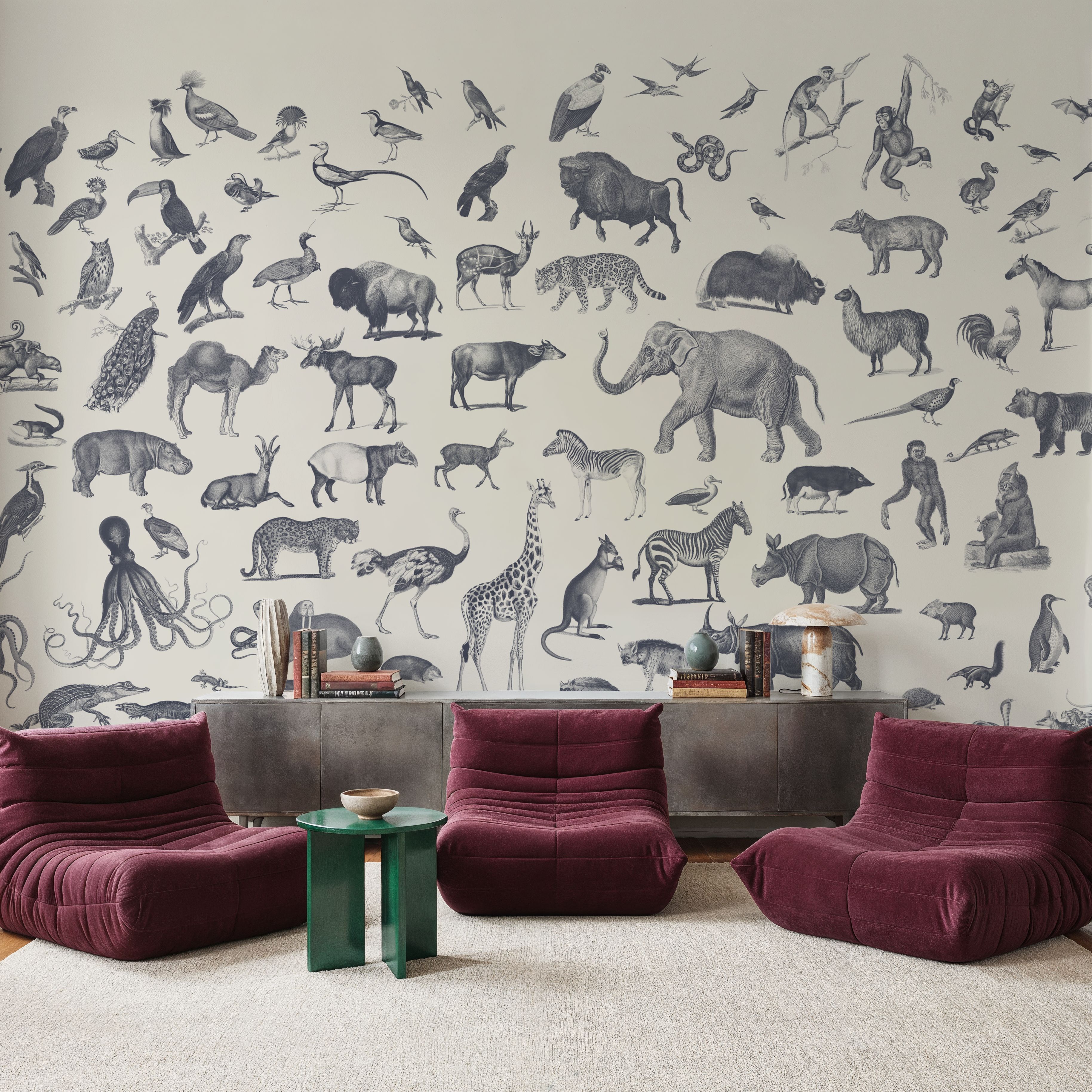 Vintage Animals, Soft Grey