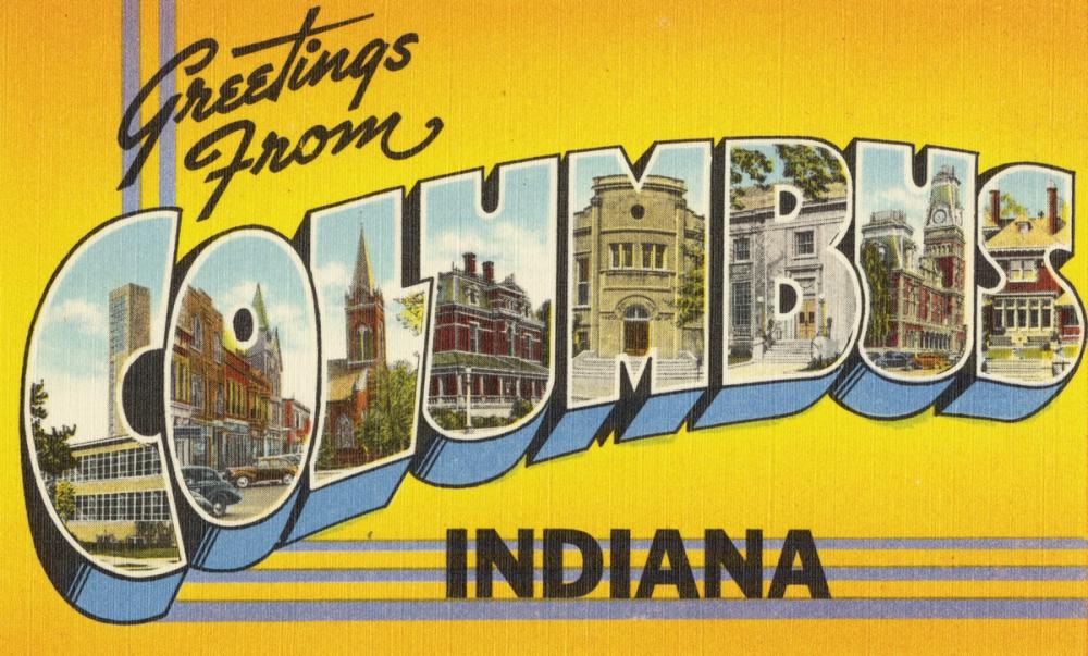 Greetings from Columbus - Screenprint Postcard