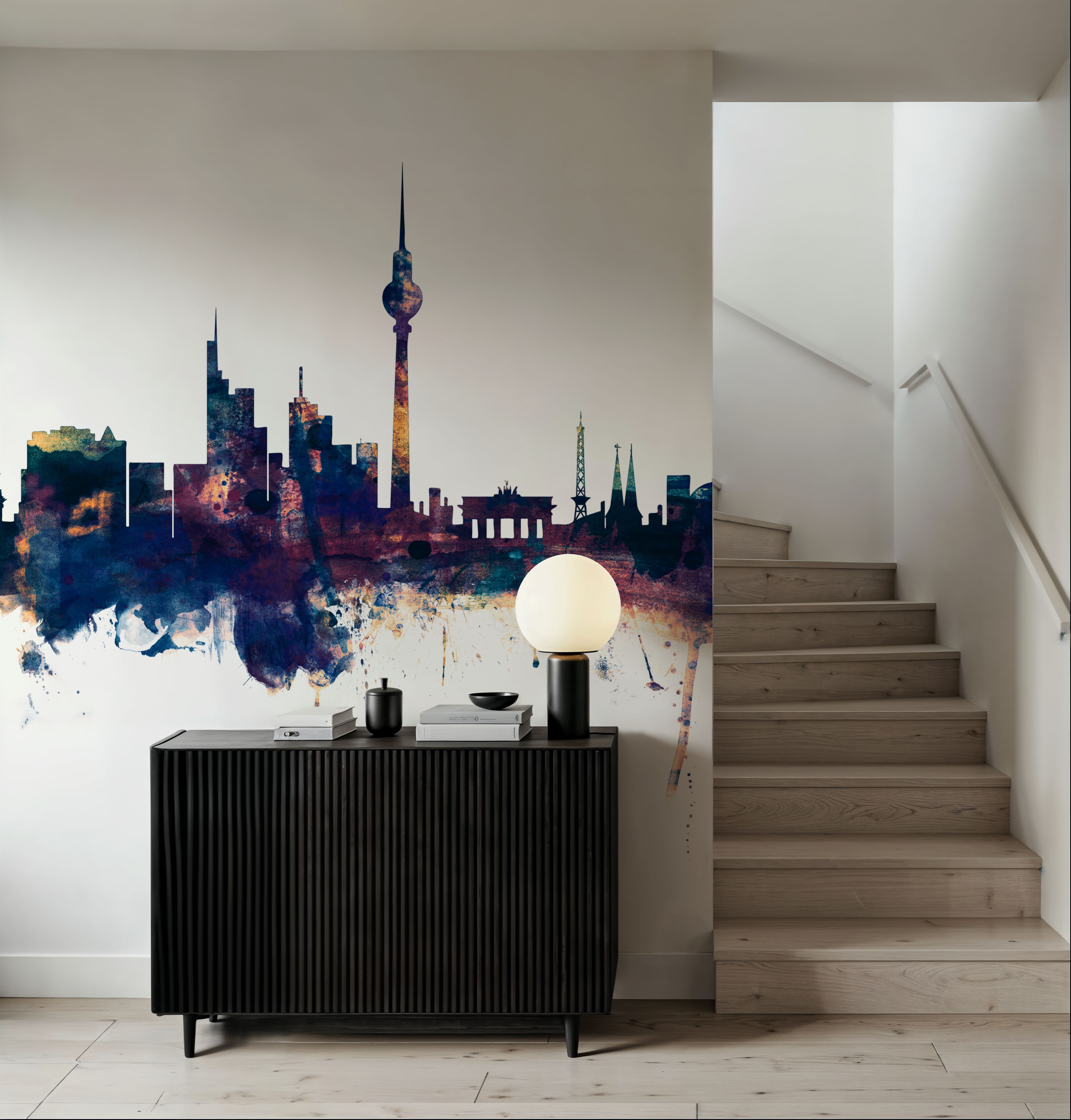 Berlin Skyline Blue & Bronze